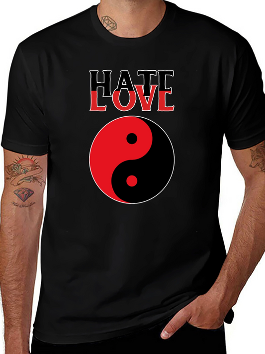 Hate Love Yin Yang Graphic Tee