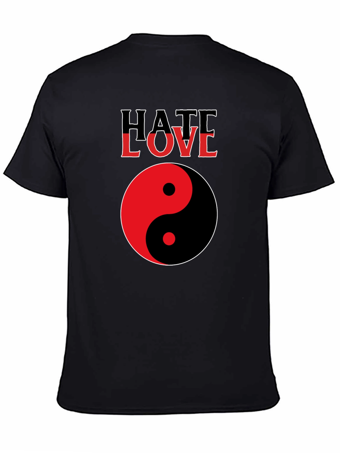 Hate Love Yin Yang Graphic Tee