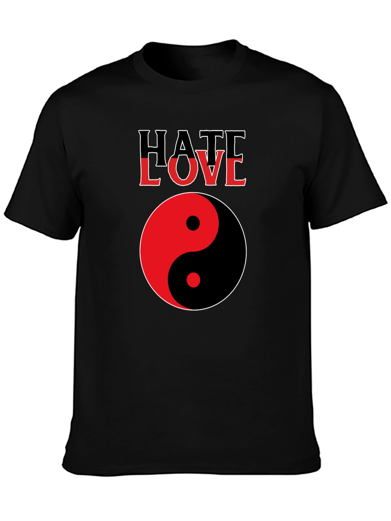 Hate Love Yin Yang Graphic Tee