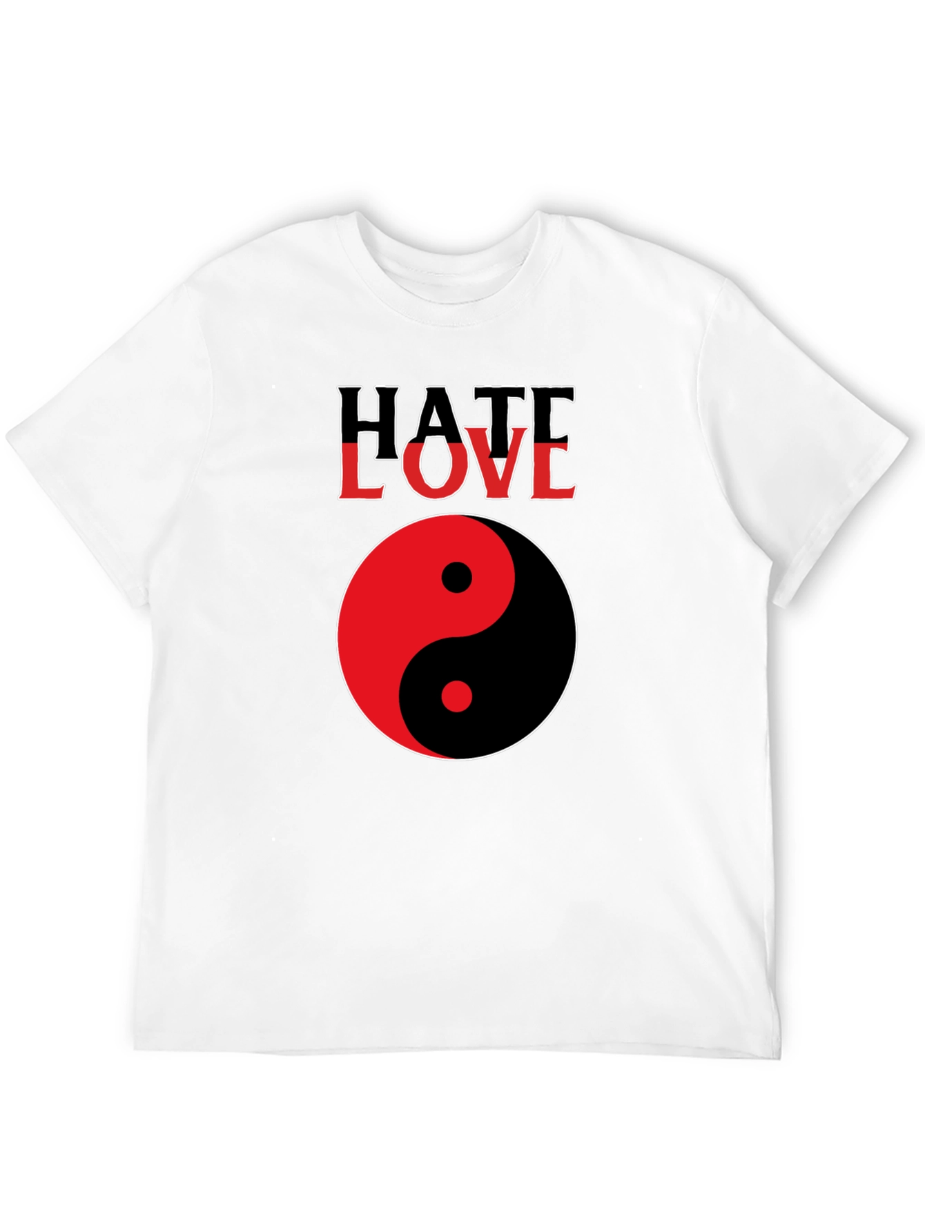 Hate Love Yin Yang Graphic Tee