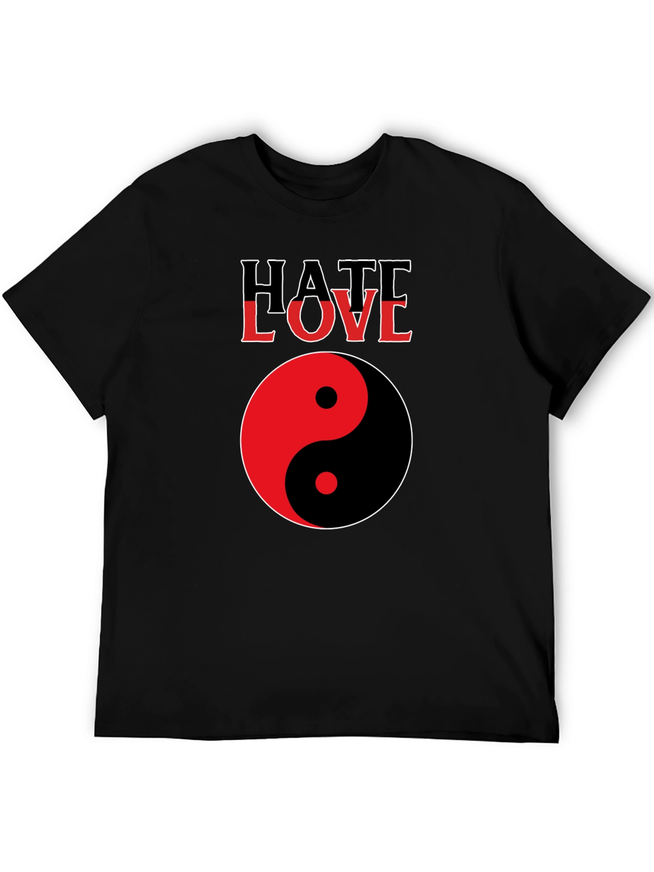 Hate Love Yin Yang Graphic Tee