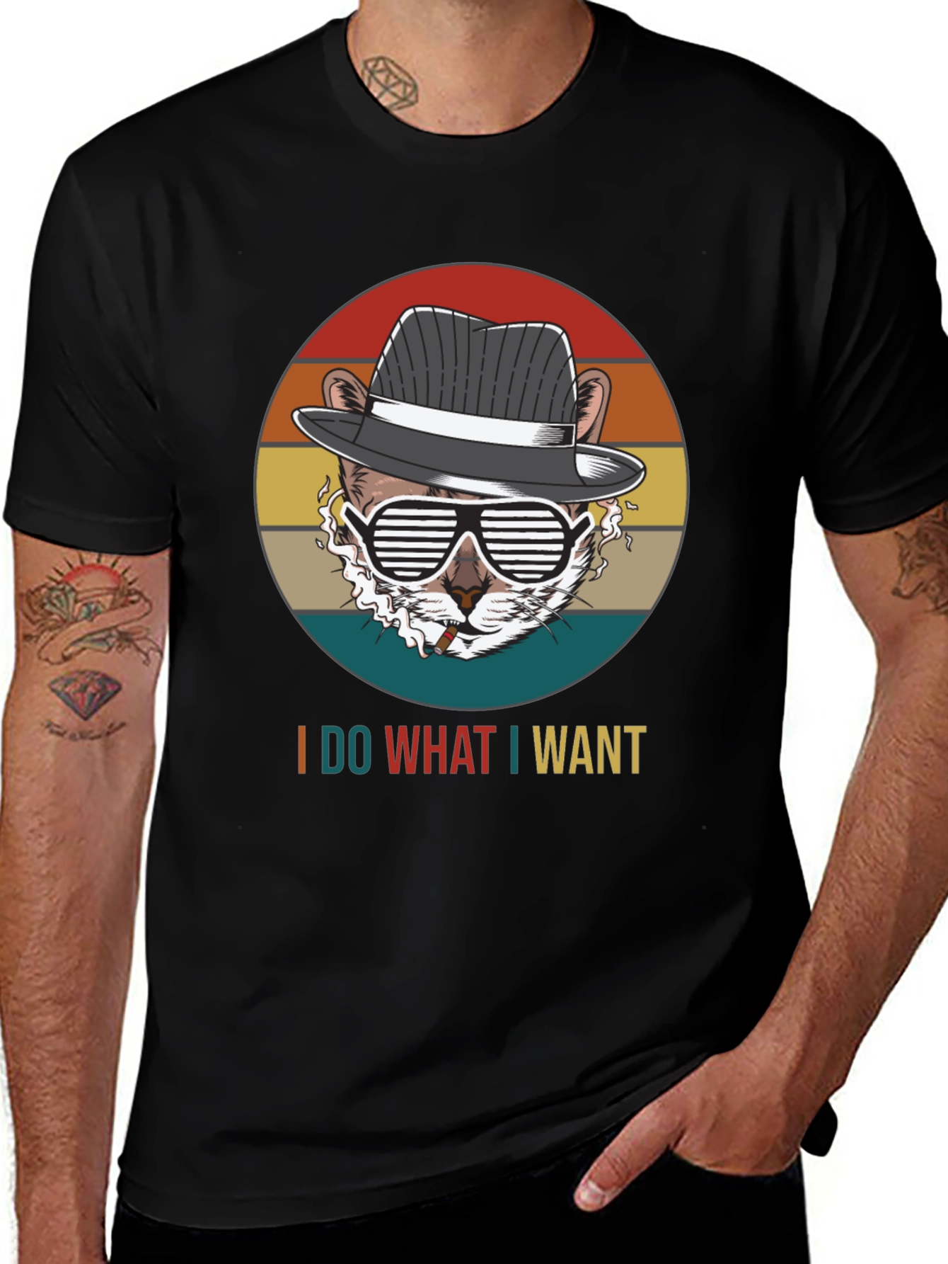 I Do What I Want T-Shirt: Cool Cat Design