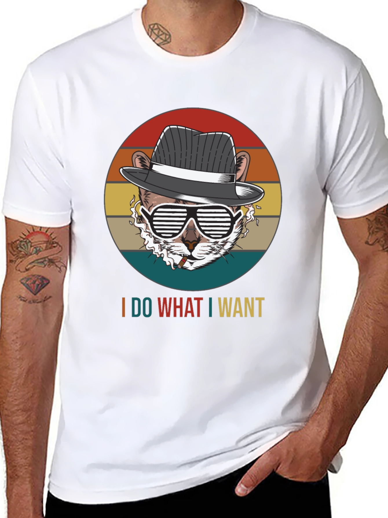 I Do What I Want T-Shirt: Cool Cat Design