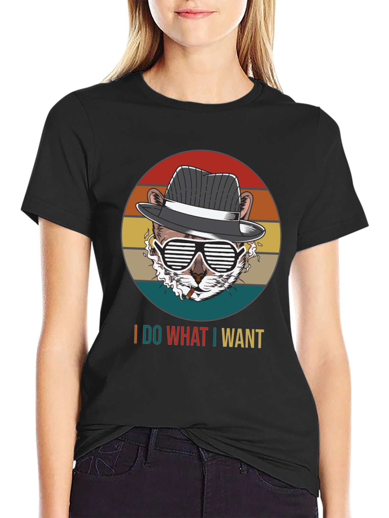 I Do What I Want T-Shirt: Cool Cat Design