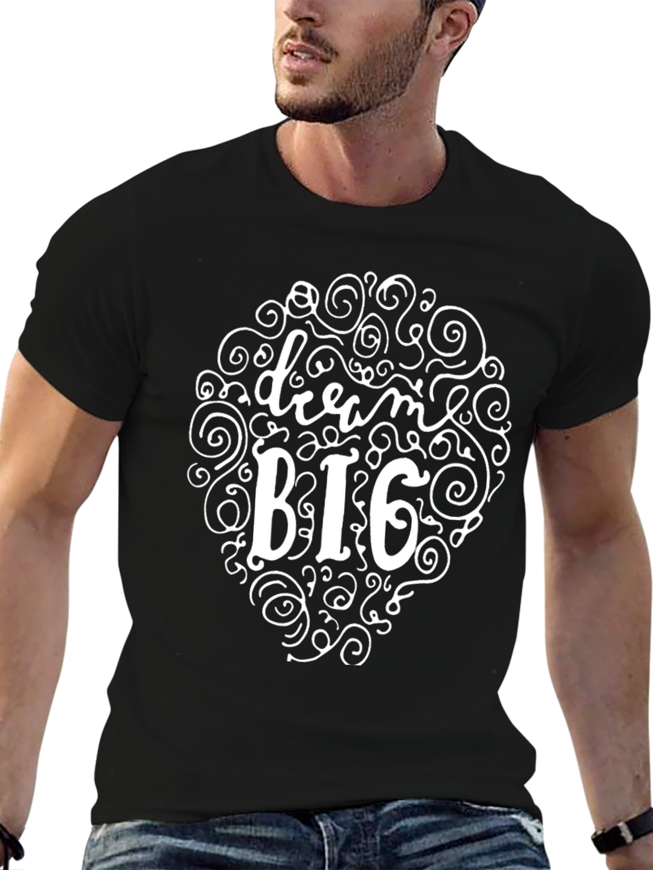 Dream Big Graphic Tee - Black T-Shirt