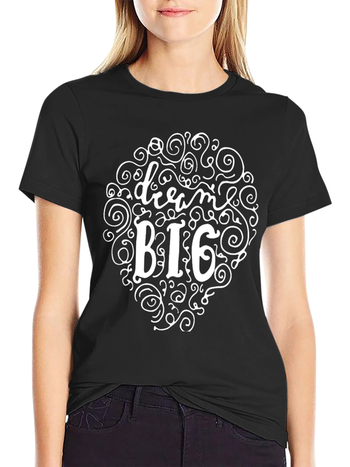Dream Big Graphic Tee - Black T-Shirt