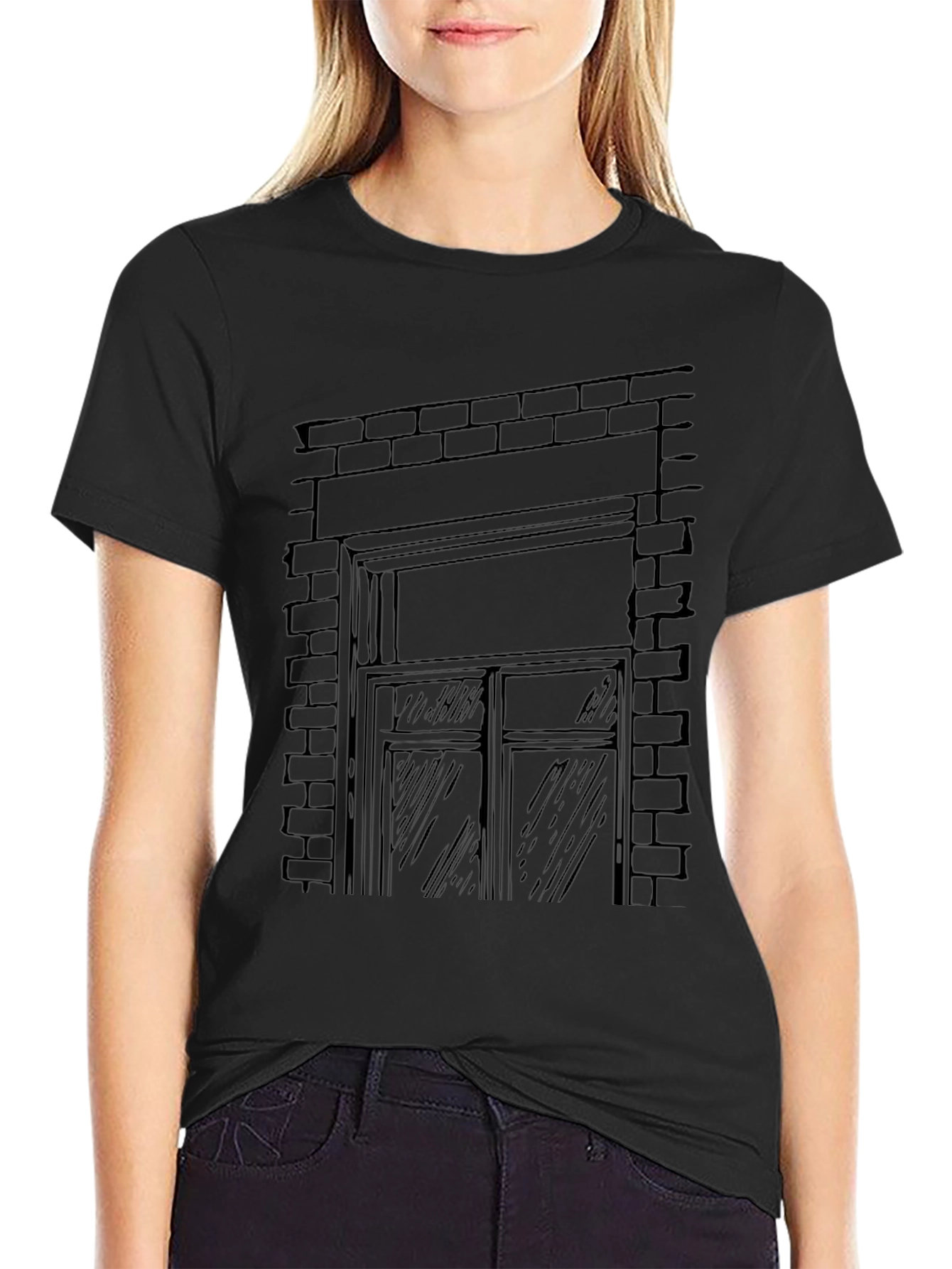 Brick Window Graphic T-Shirt