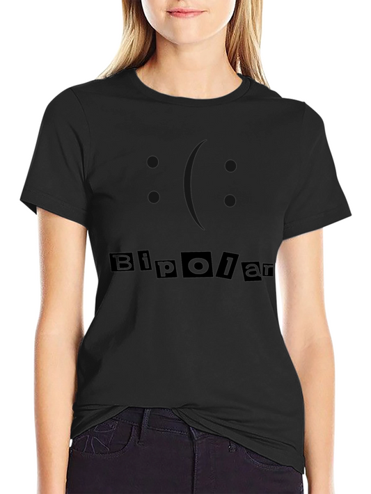 Bipolar Slogan Black T-Shirt