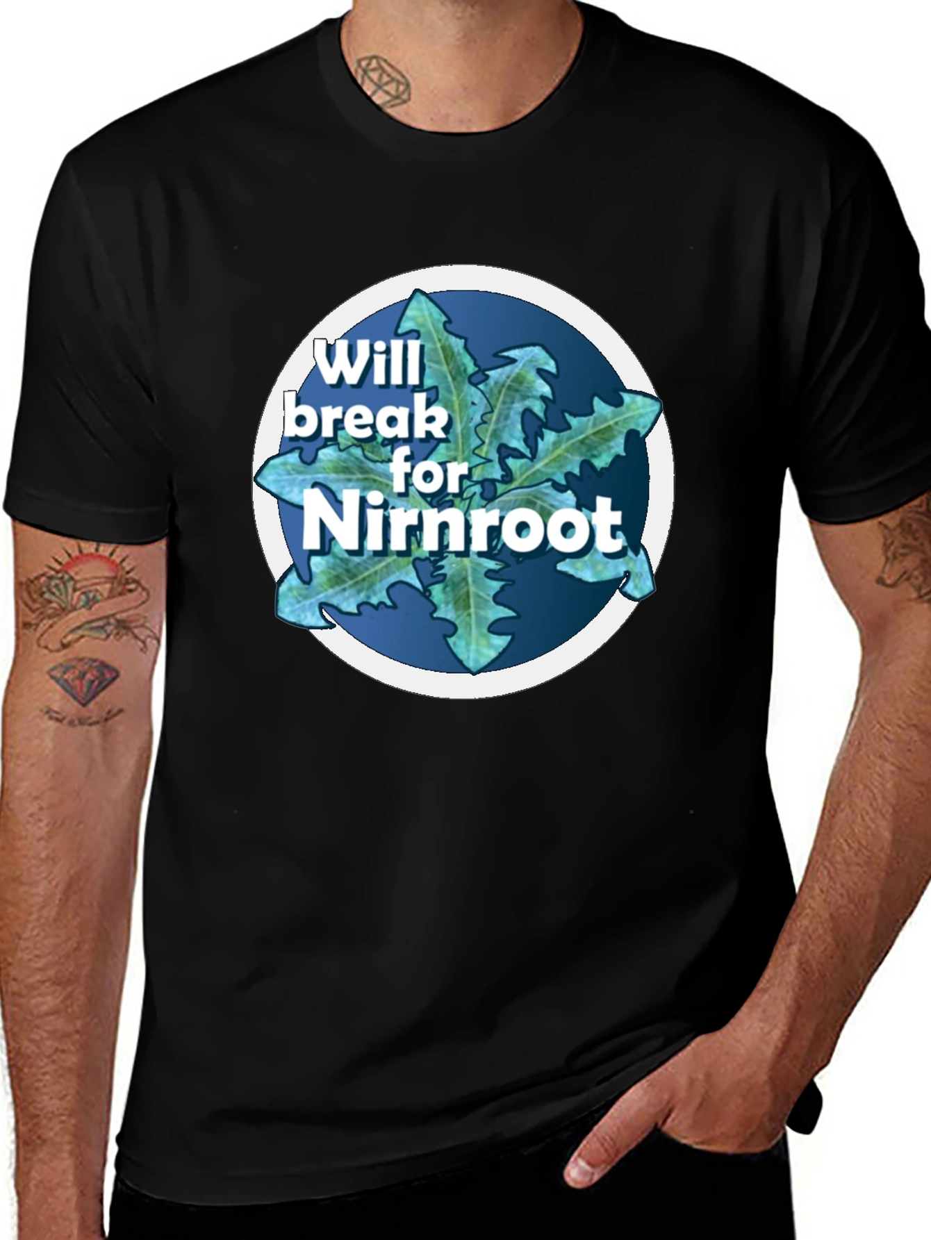 Will Break For Nirnroot Black T-Shirt