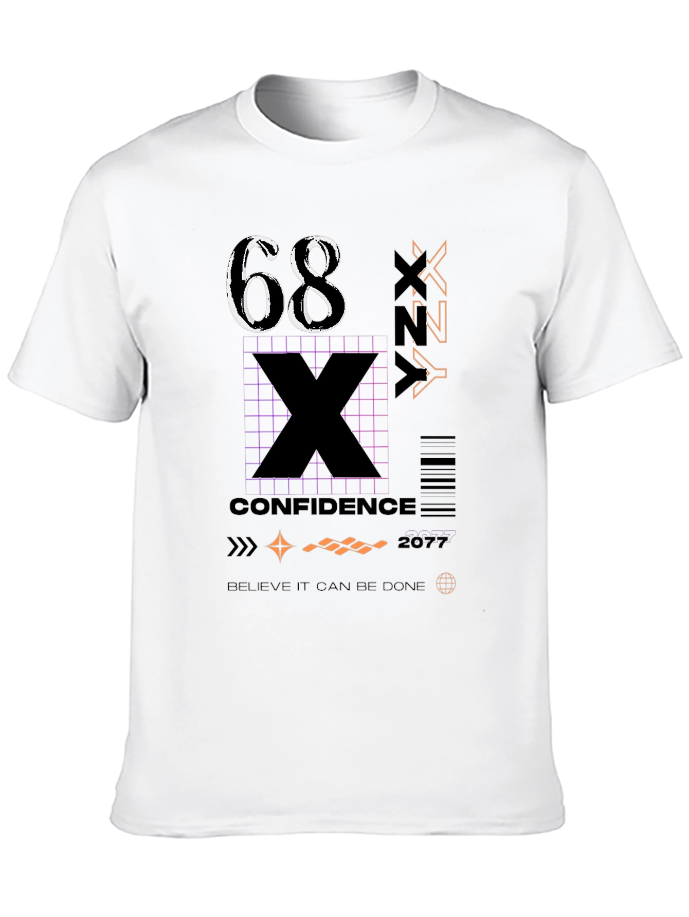 Stylish Graphic Tee: 68 Confidence Believe It!