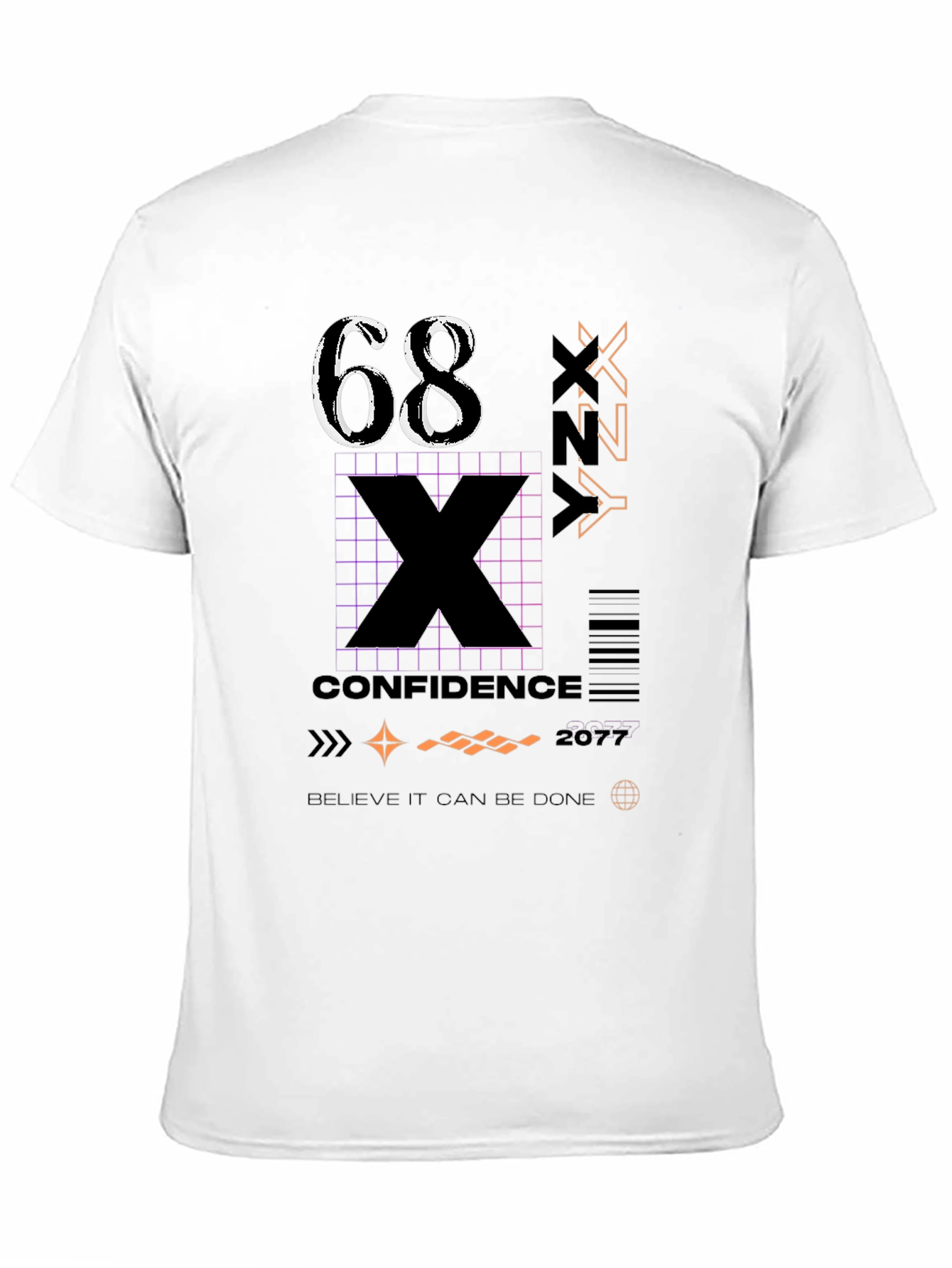 Stylish Graphic Tee: 68 Confidence Believe It!