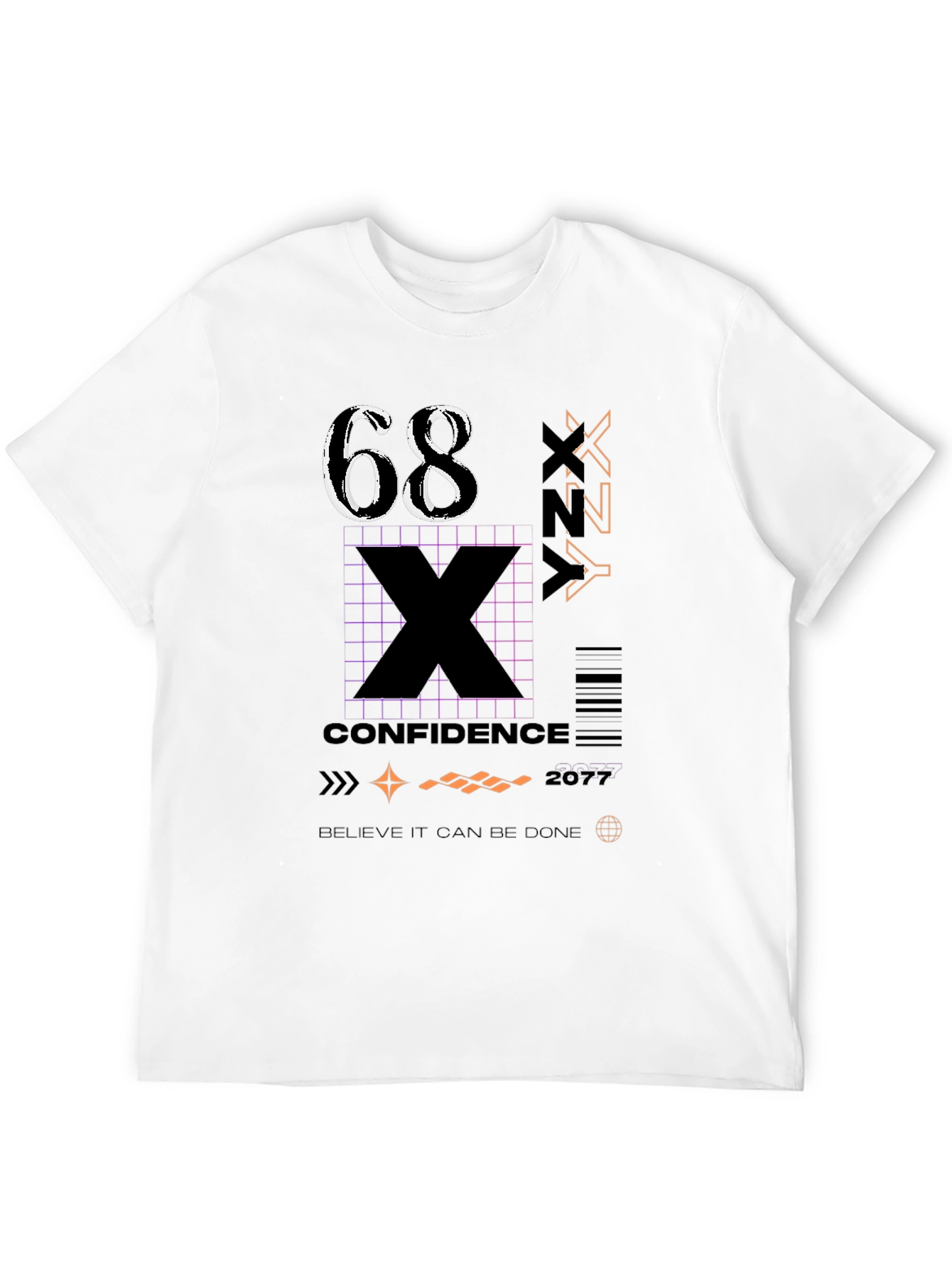Stylish Graphic Tee: 68 Confidence Believe It!