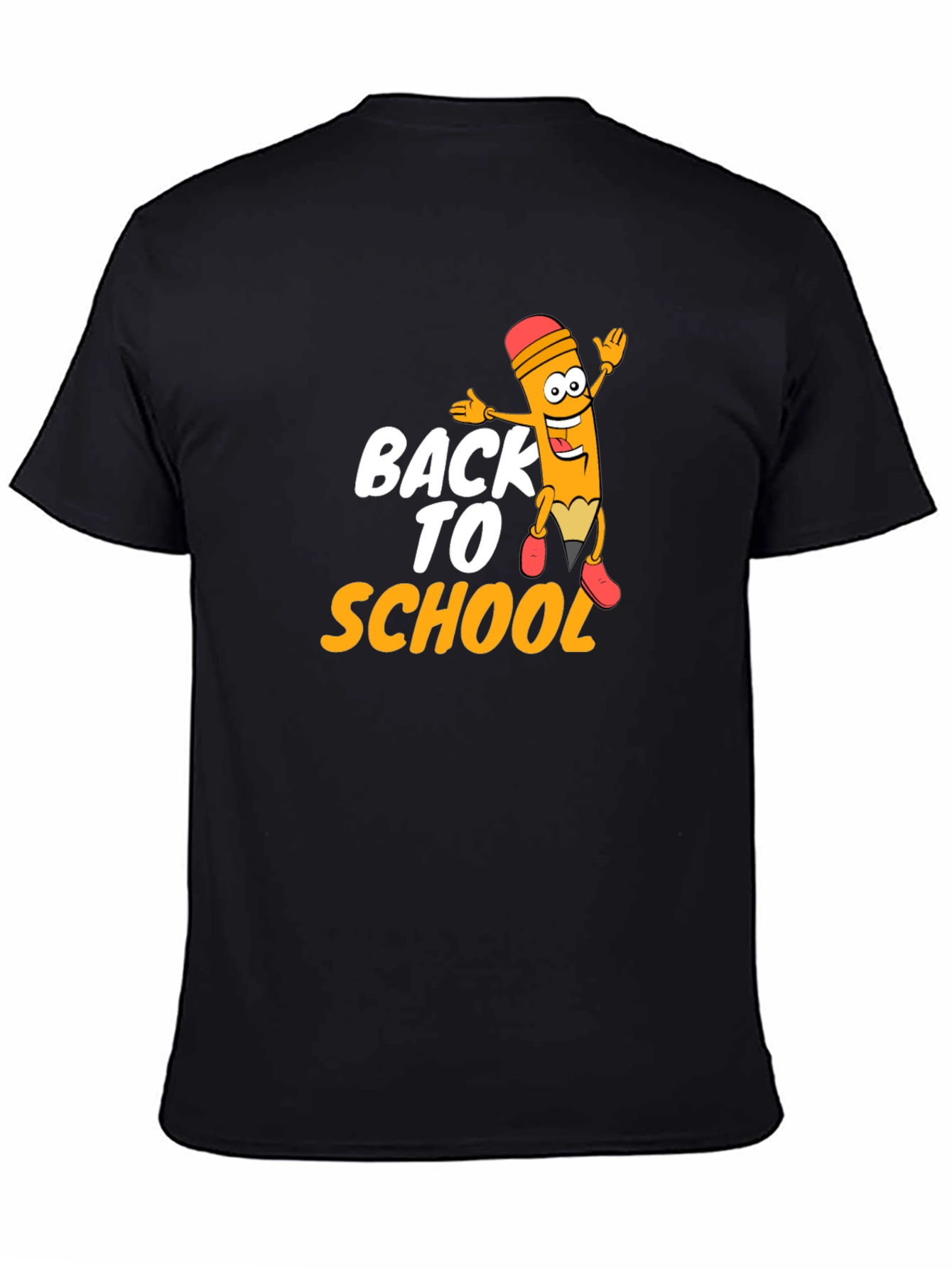 Back to School Pencil Cartoon Graphic T-Shirt