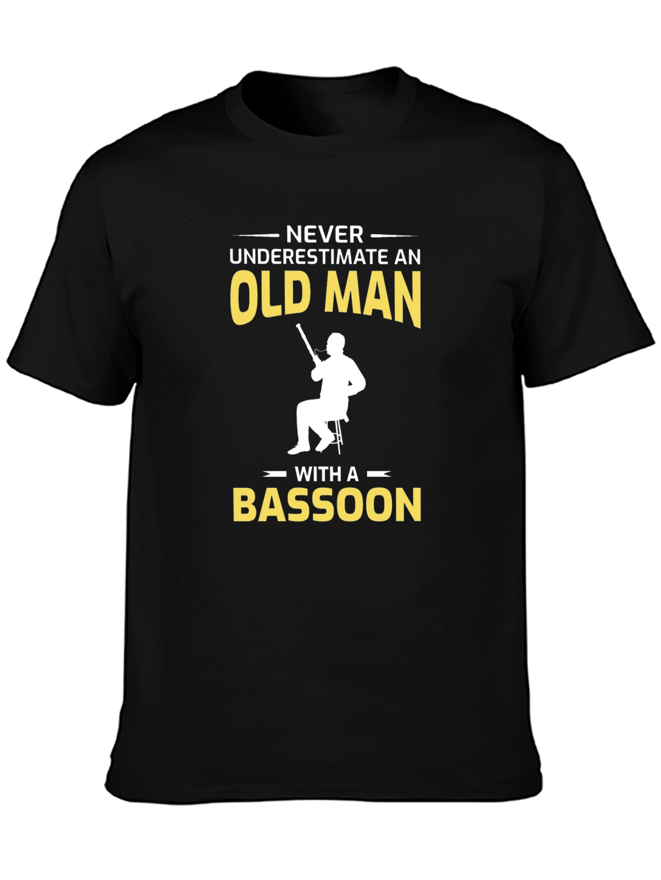 Never Underestimate Bassoon Old Man T-Shirt