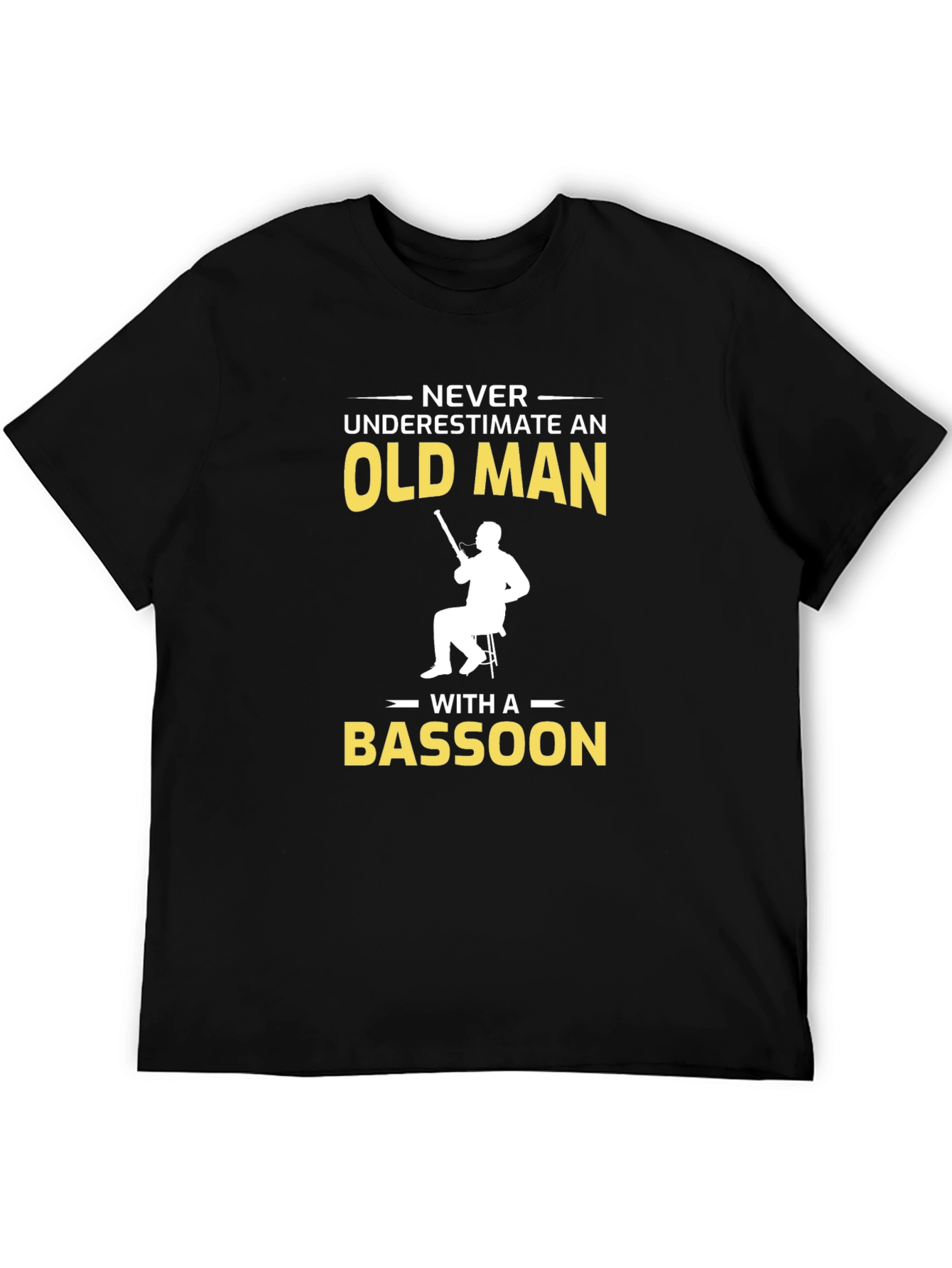 Never Underestimate Bassoon Old Man T-Shirt