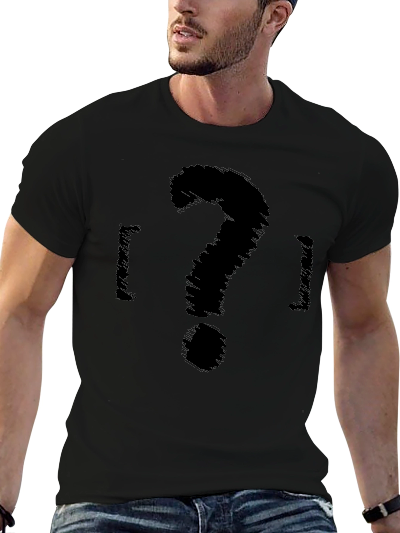 Mystery Scribble Tee - Curious Question Mark Design