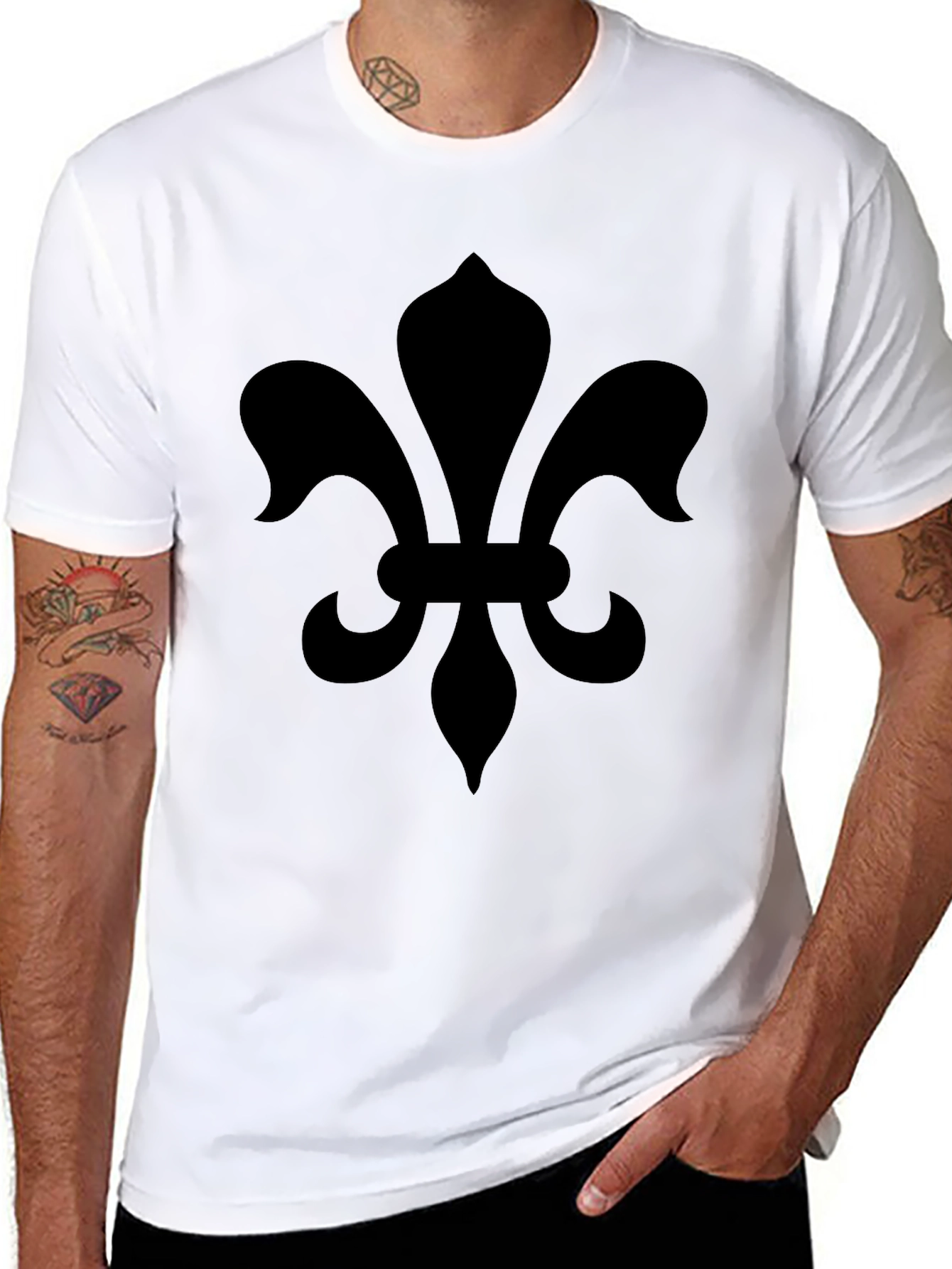 Fleur-de-Lis Graphic Tee - Classic Black Shirt