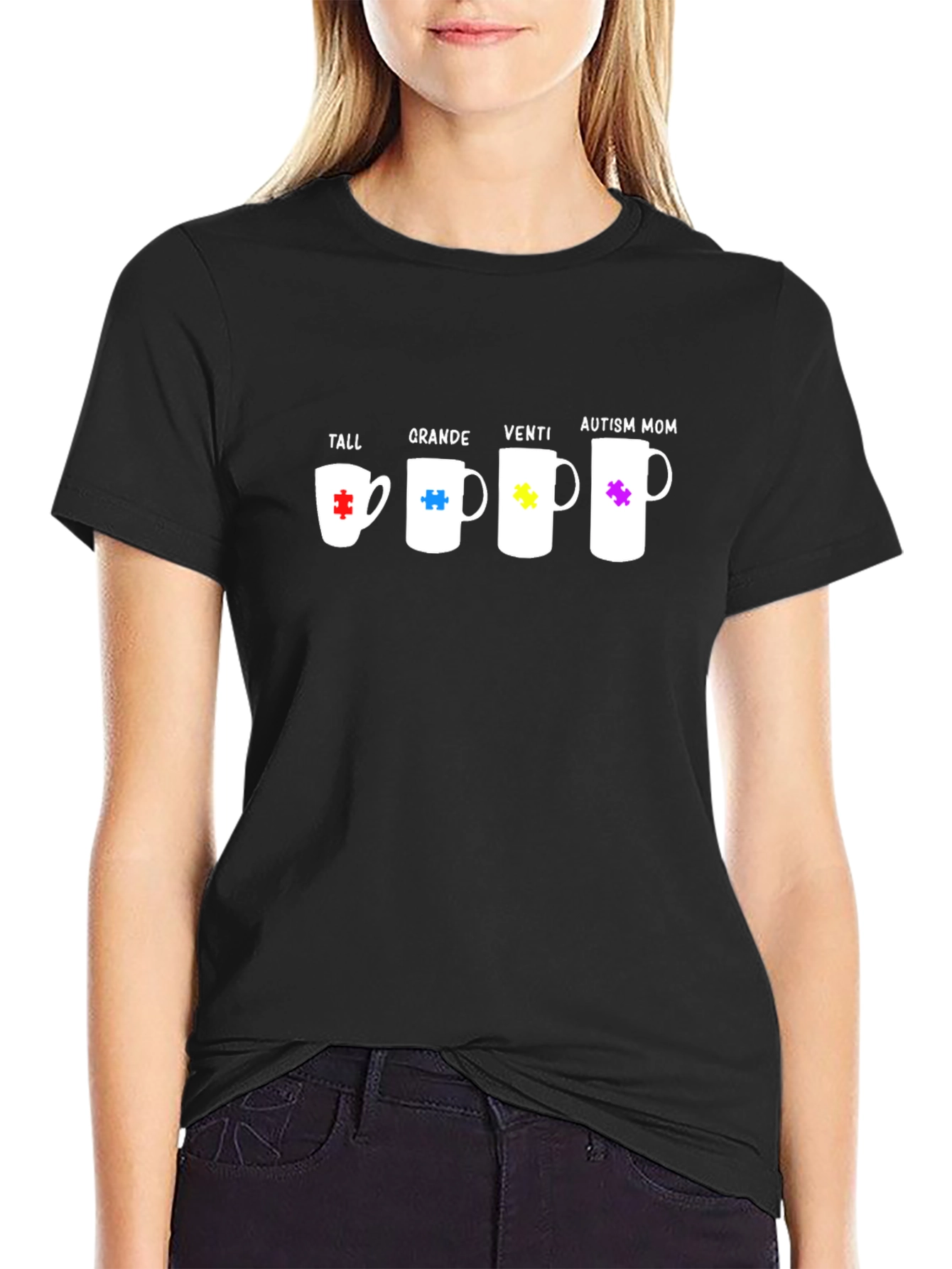 Autism Mom Coffee Sizes T-Shirt