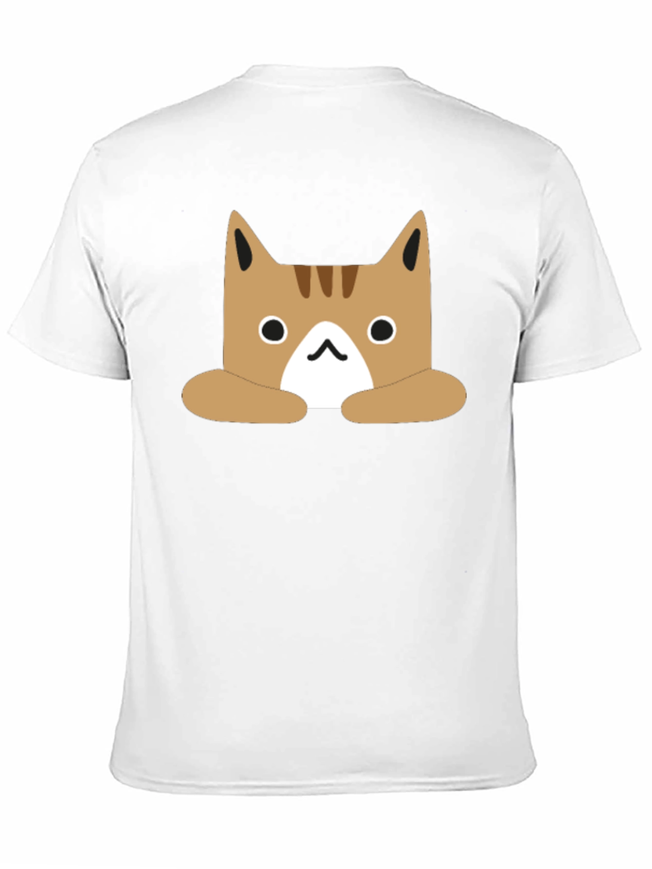 Cute Cartoon Cat Graphic Black T-Shirt