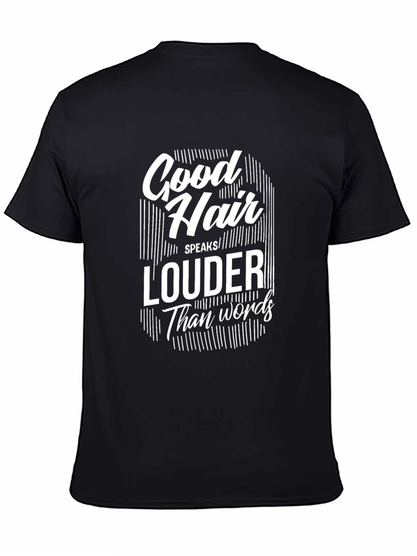 Good Hair Speaks Louder Graphic Tee - Black