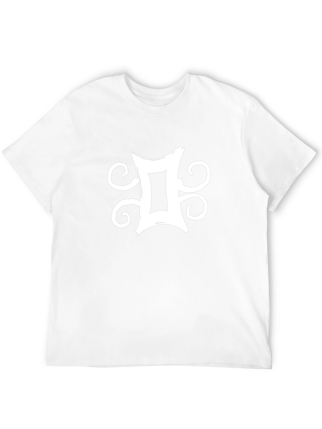 Gemini Zodiac Symbol Graphic Tee - Black