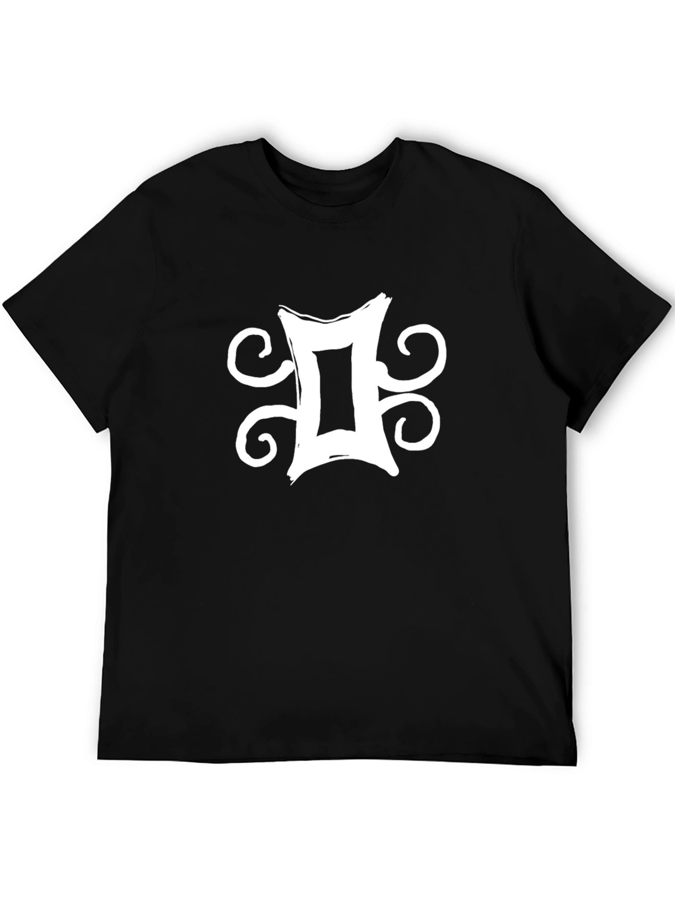 Gemini Zodiac Symbol Graphic Tee - Black