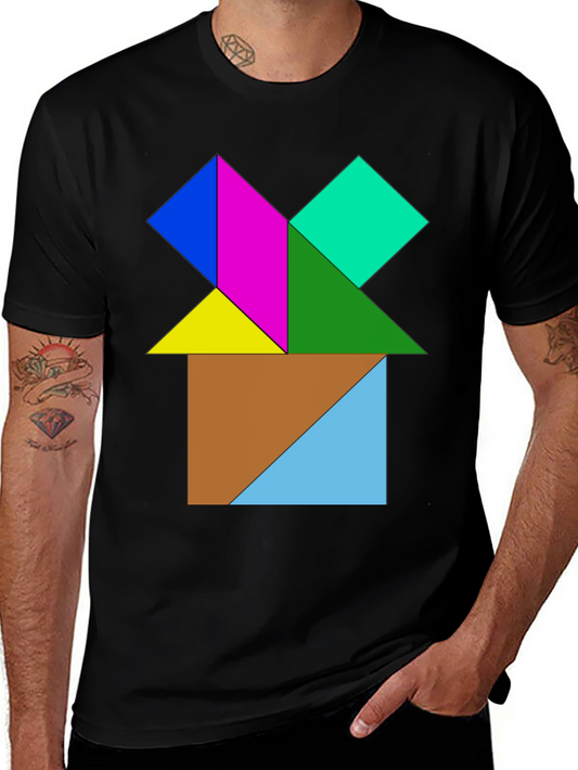 Geometric Puzzle Design T-Shirt