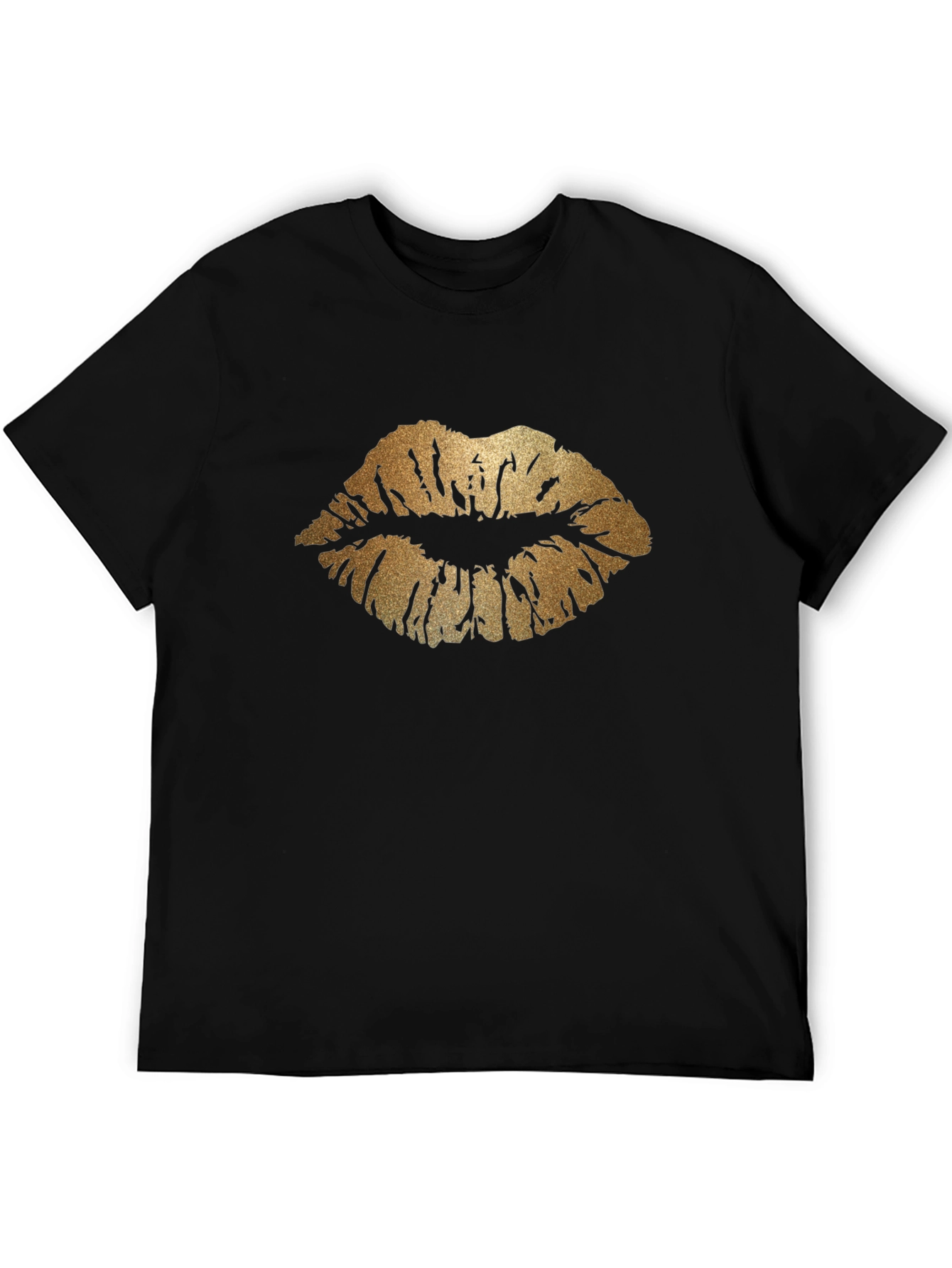 Golden Lips Graphic Tee - Stylish Casual Wear