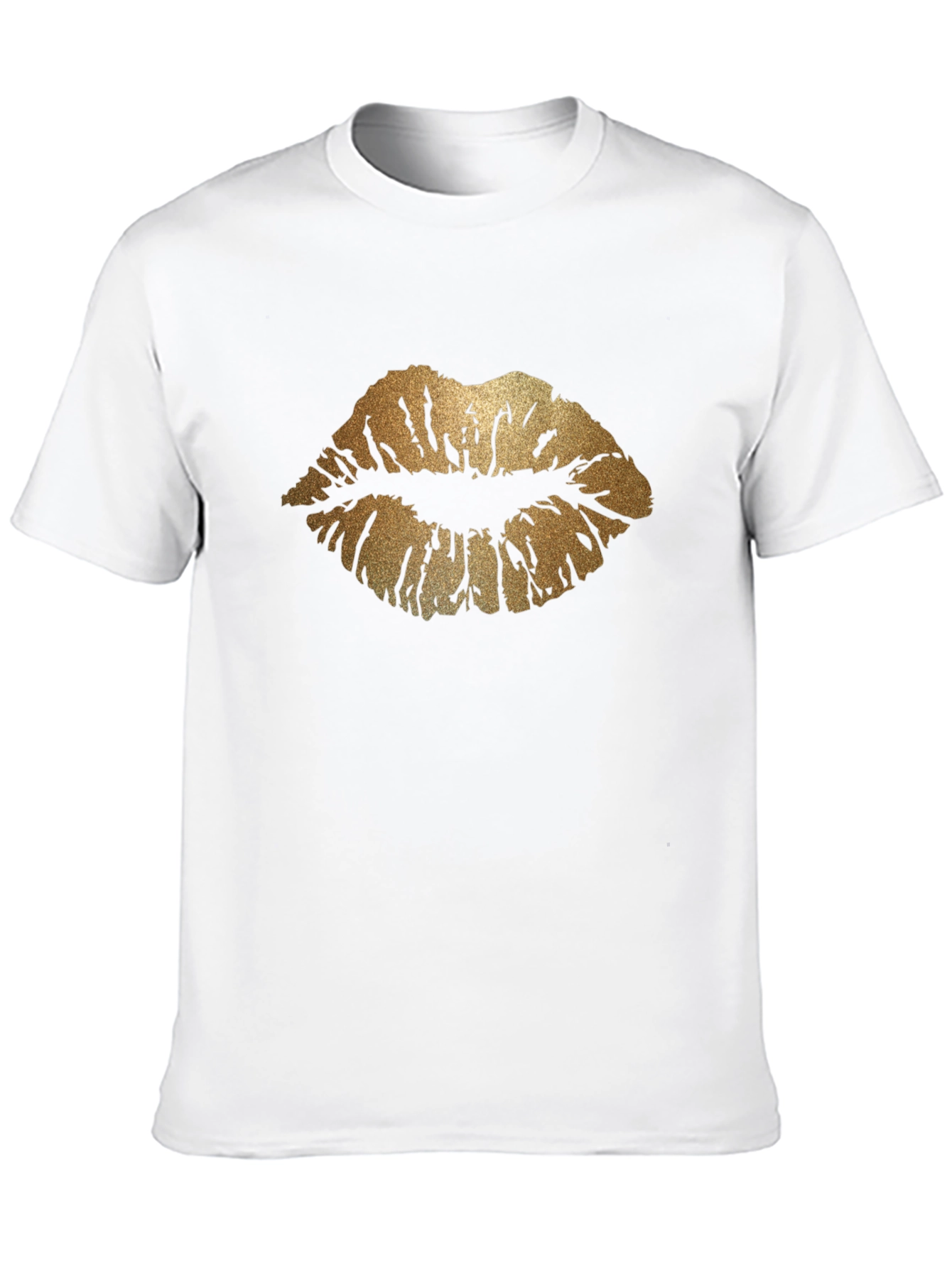Golden Lips Graphic Tee - Stylish Casual Wear