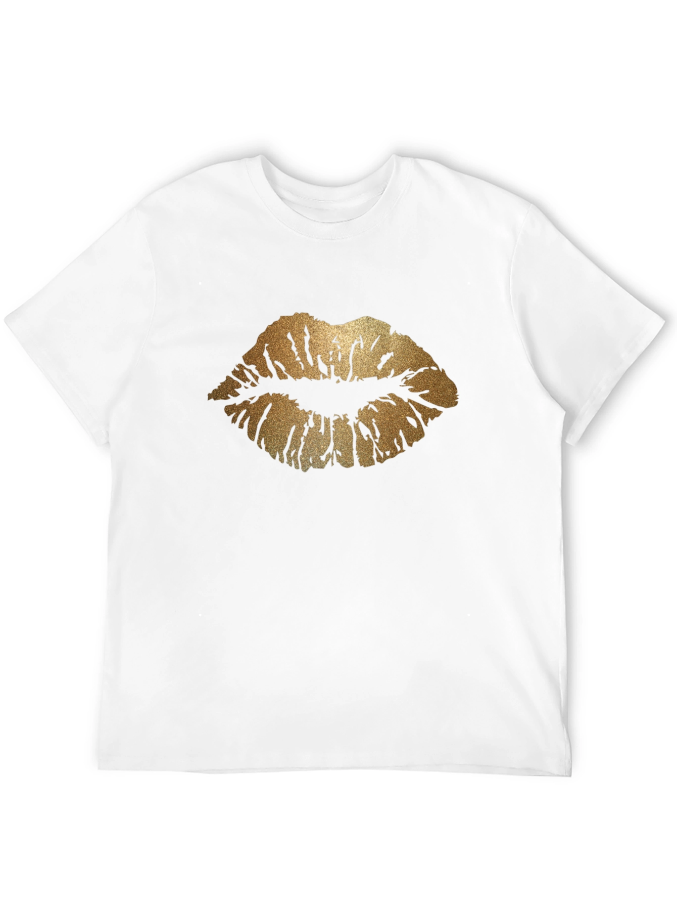 Golden Lips Graphic Tee - Stylish Casual Wear