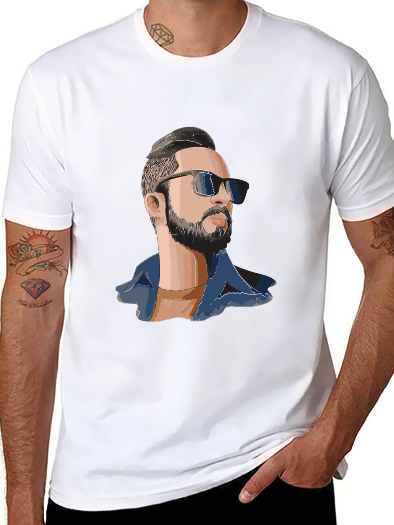 Cool Graphic T-Shirt - Man with Sunglasses