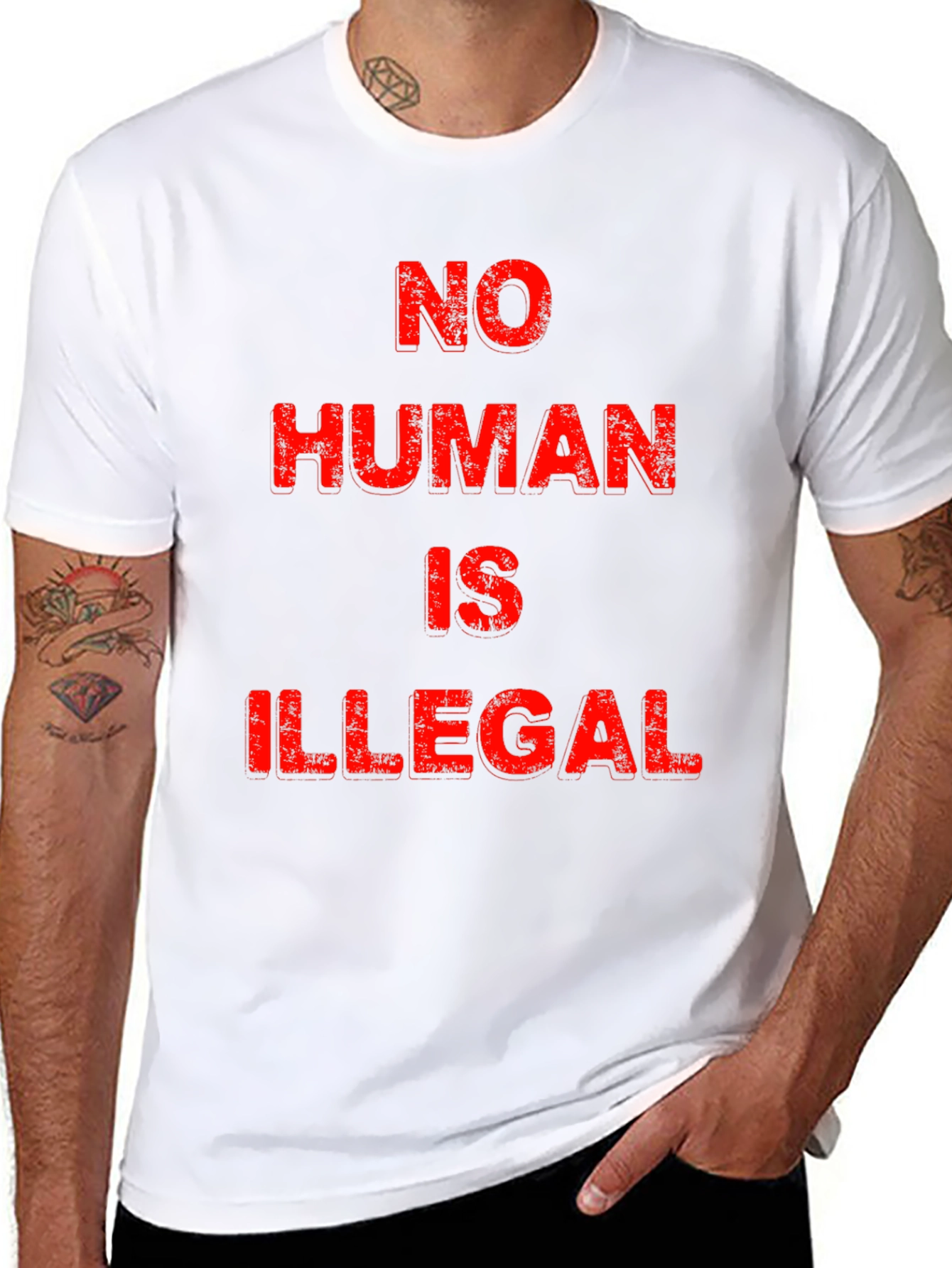 No Human Is Illegal Graphic Tee