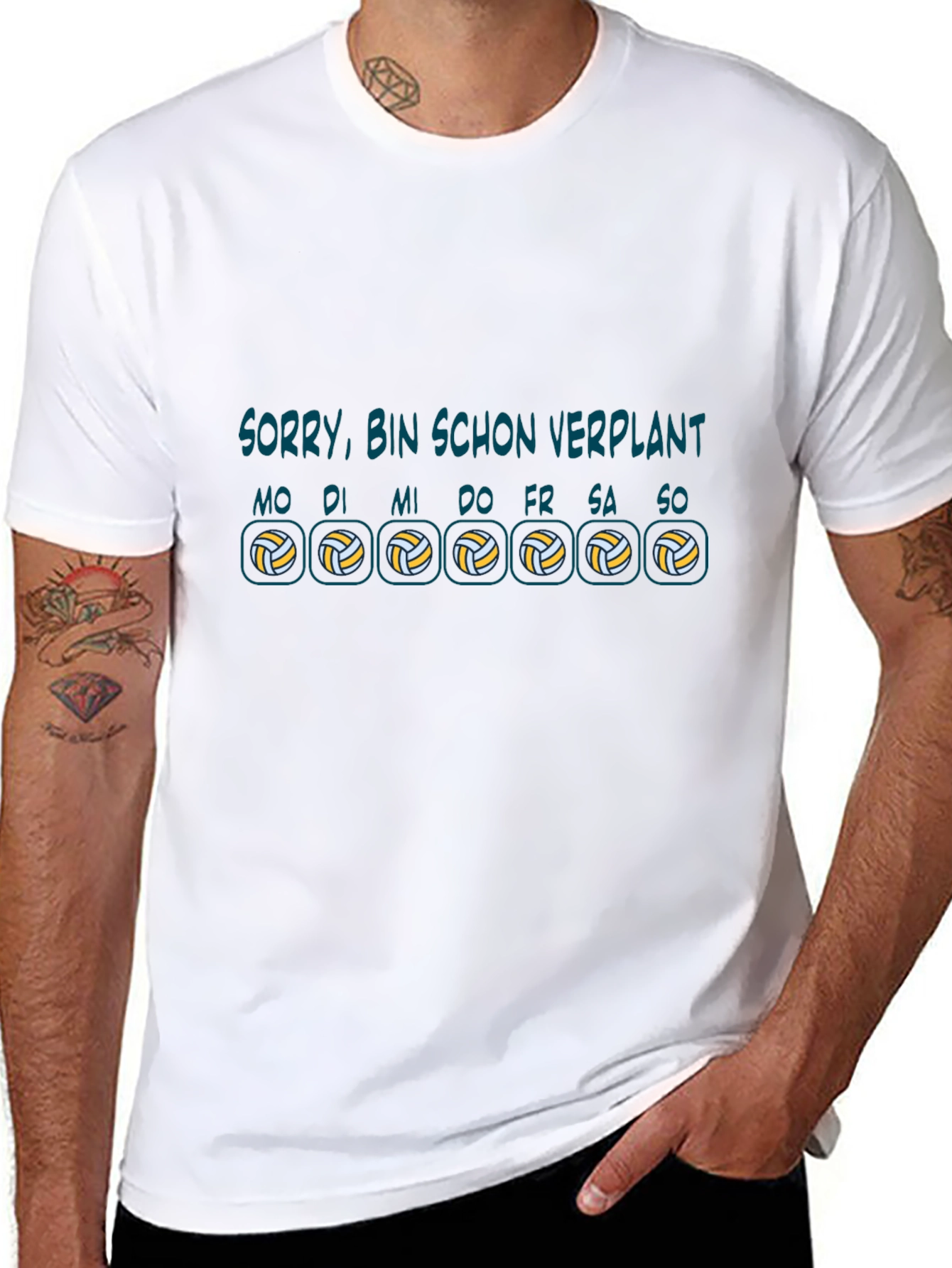 Volleyball Schedule Black T-Shirt
