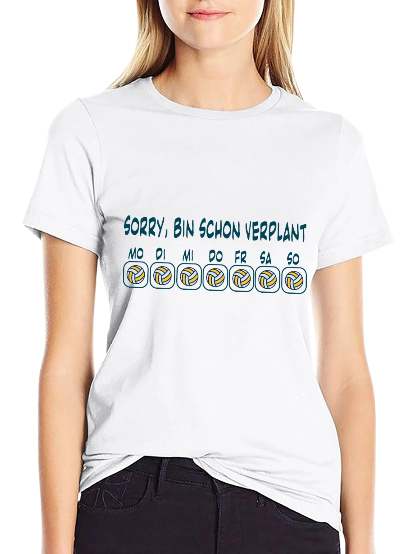Volleyball Schedule Black T-Shirt