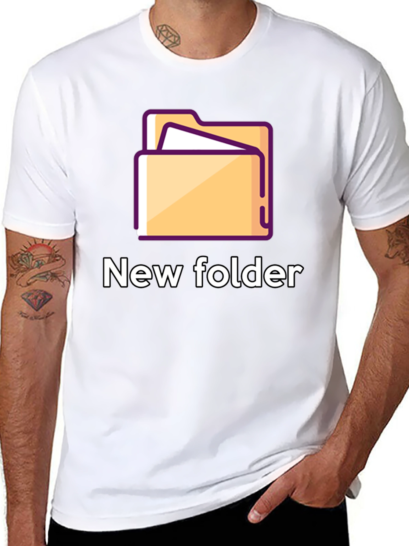 New Folder Graphic T-Shirt - Geeky Style