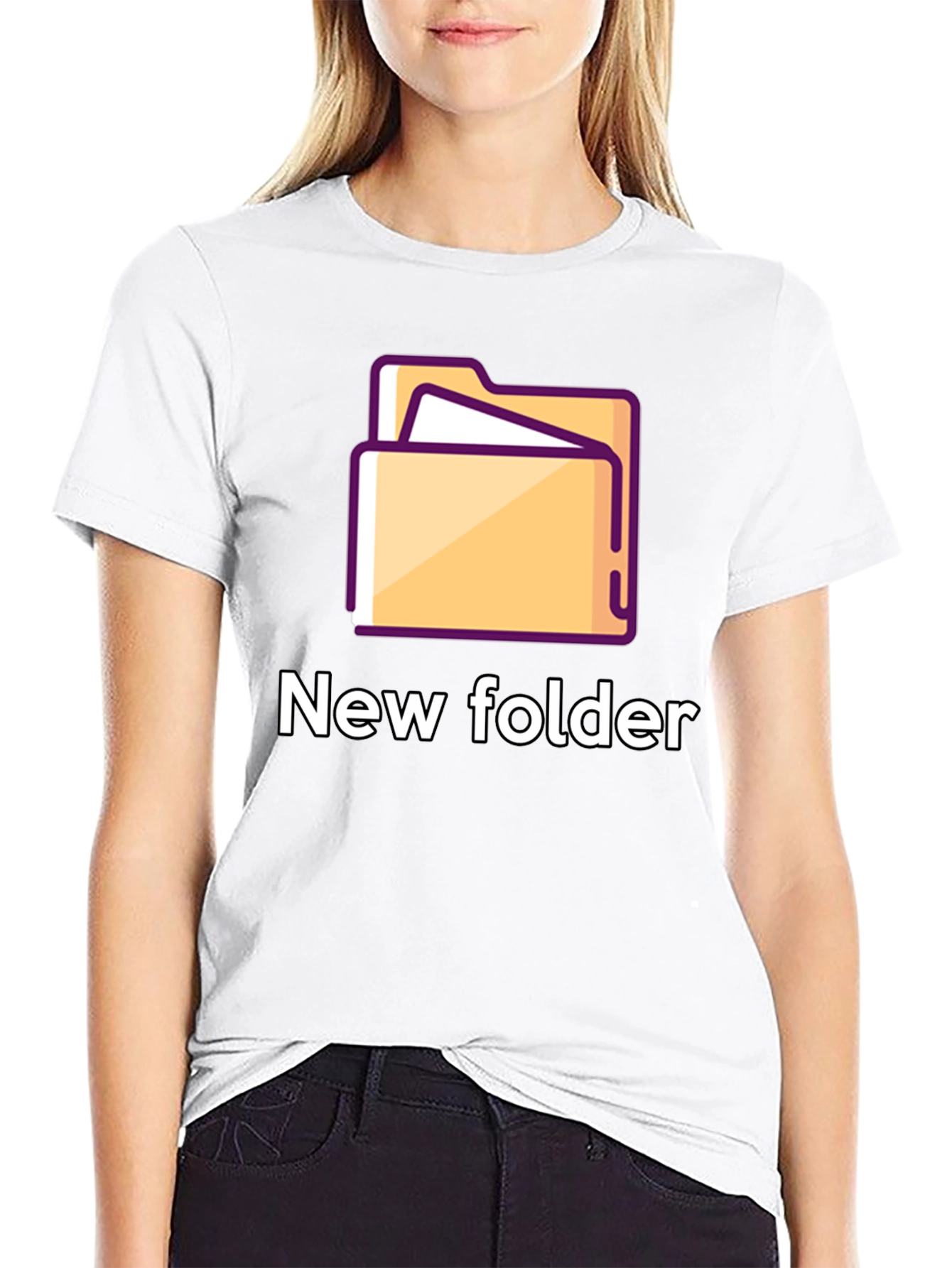 New Folder Graphic T-Shirt - Geeky Style