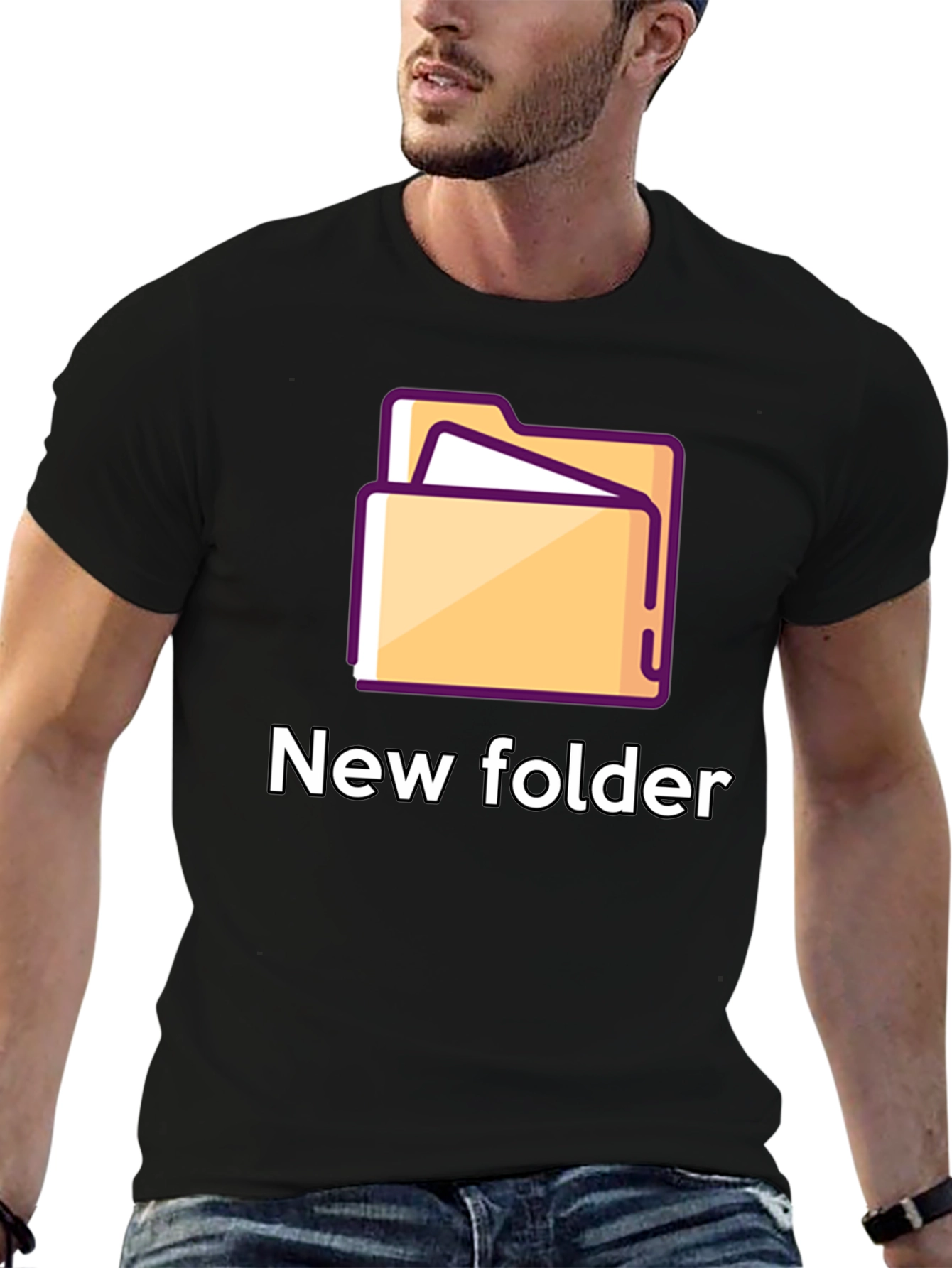 New Folder Graphic T-Shirt - Geeky Style