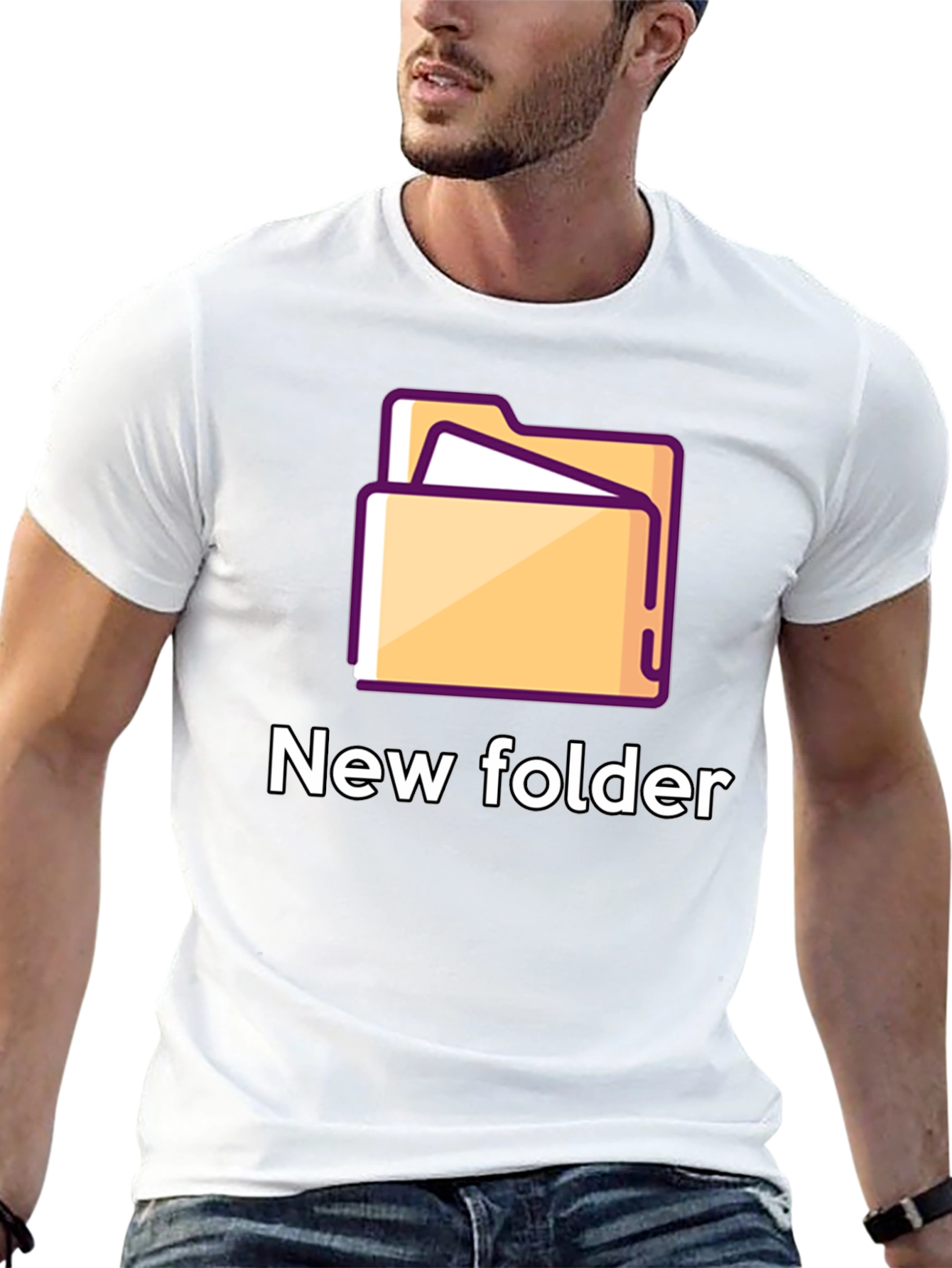 New Folder Graphic T-Shirt - Geeky Style