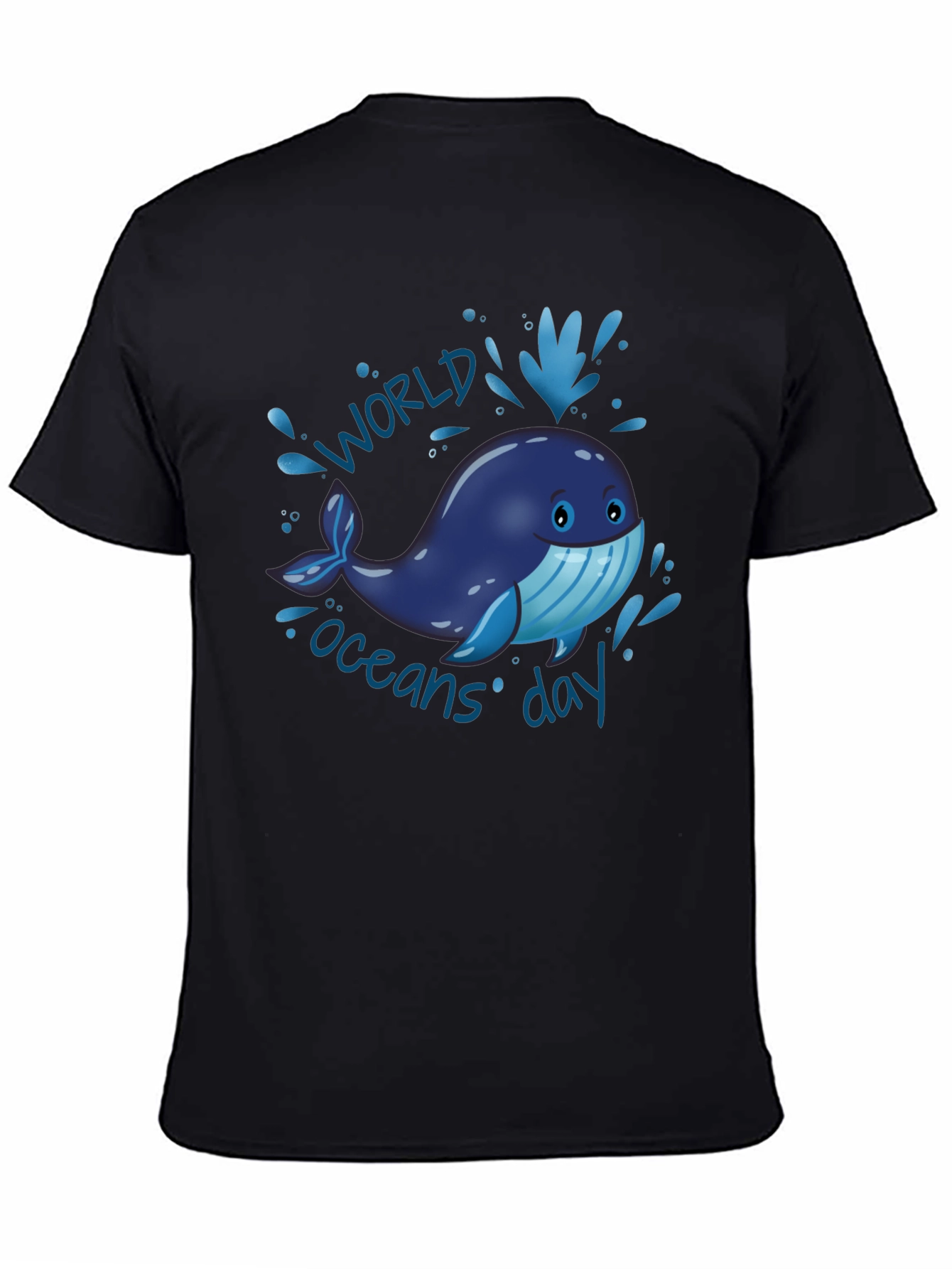 World Oceans Day Cartoon Whale T-Shirt