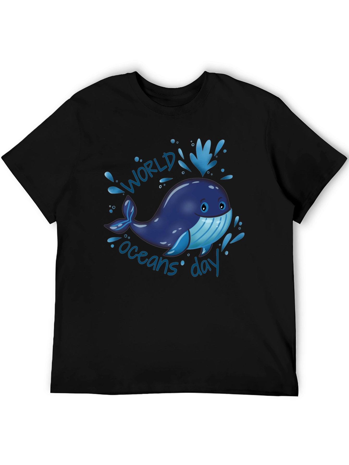 World Oceans Day Cartoon Whale T-Shirt