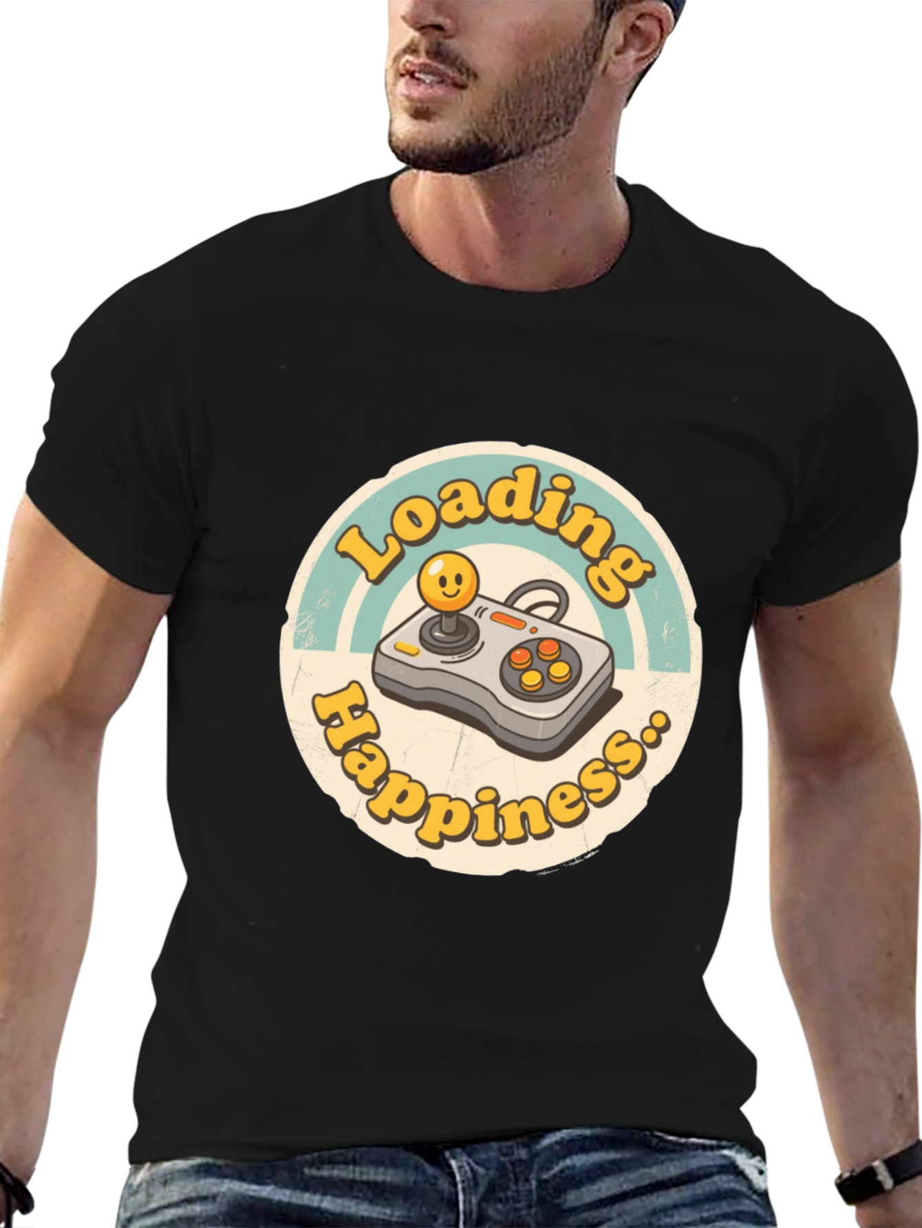 Loading Happiness Retro Gaming T-Shirt