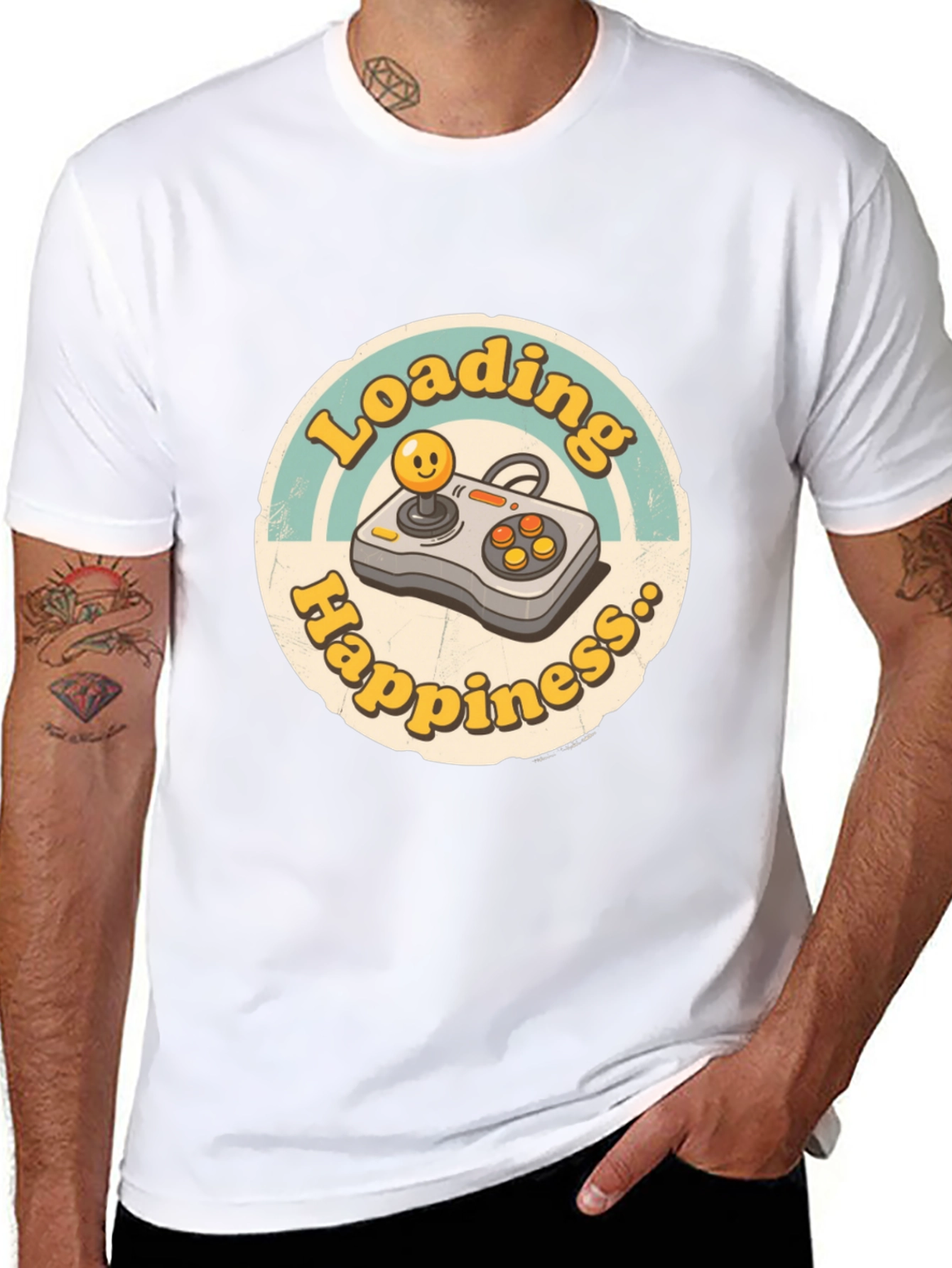 Loading Happiness Retro Gaming T-Shirt
