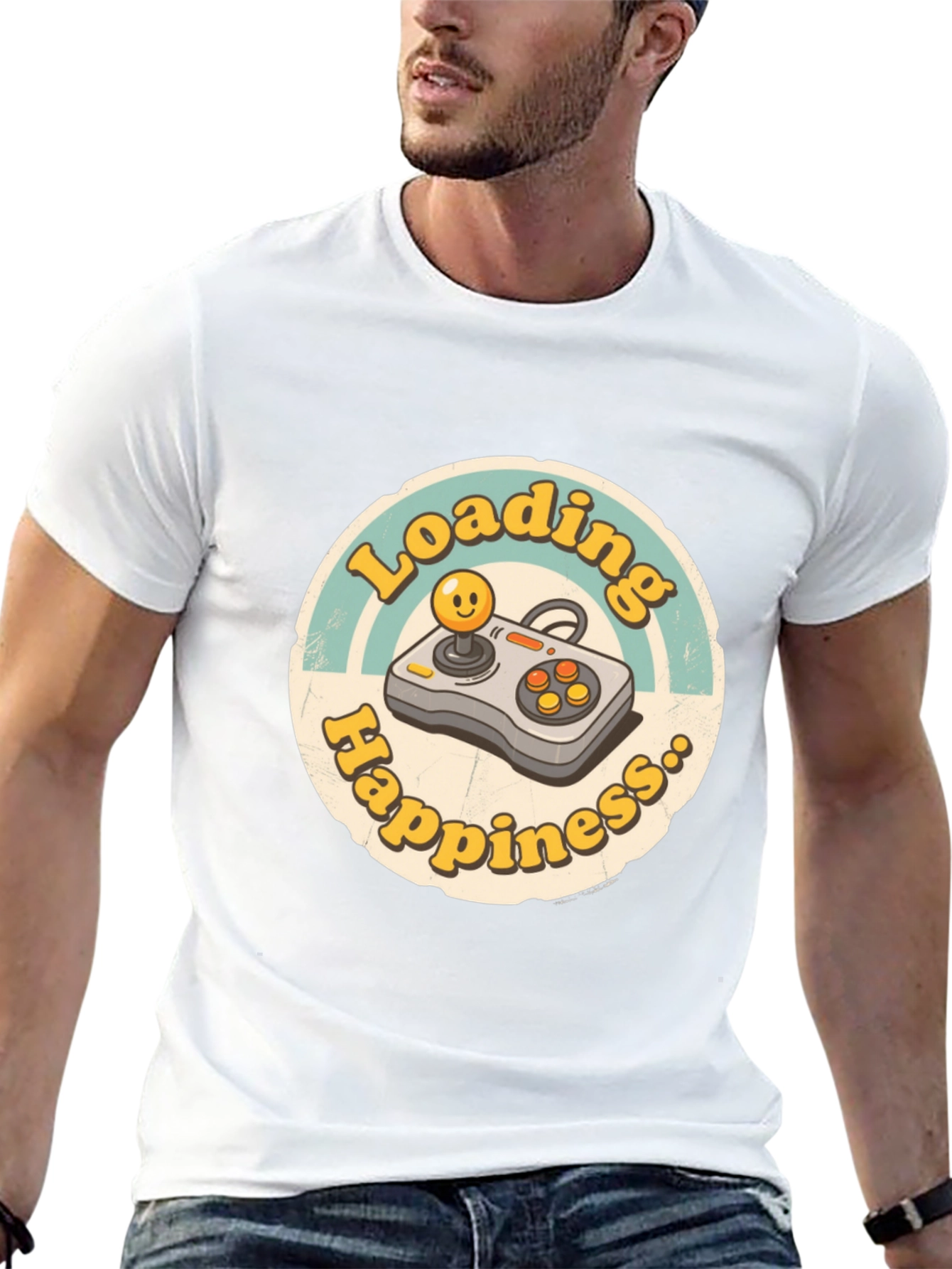 Loading Happiness Retro Gaming T-Shirt