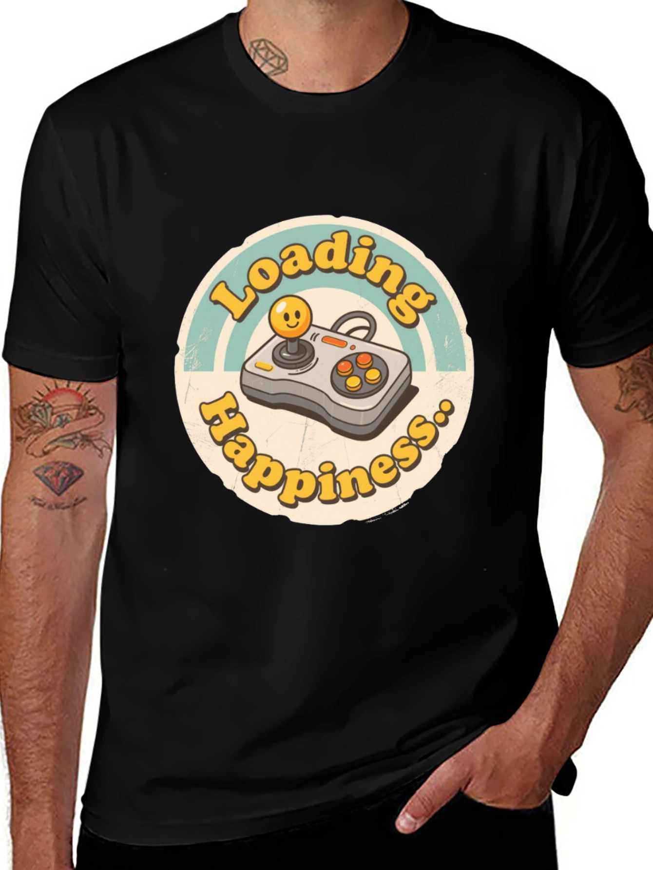 Loading Happiness Retro Gaming T-Shirt