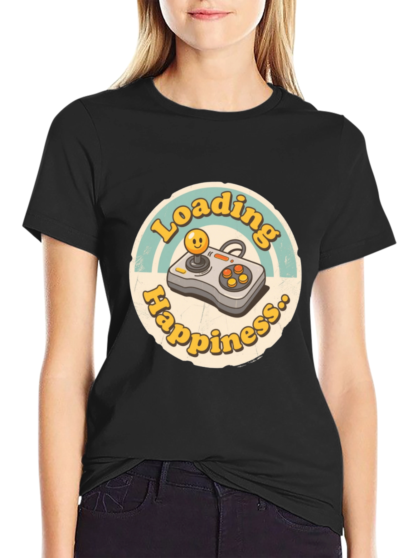Loading Happiness Retro Gaming T-Shirt