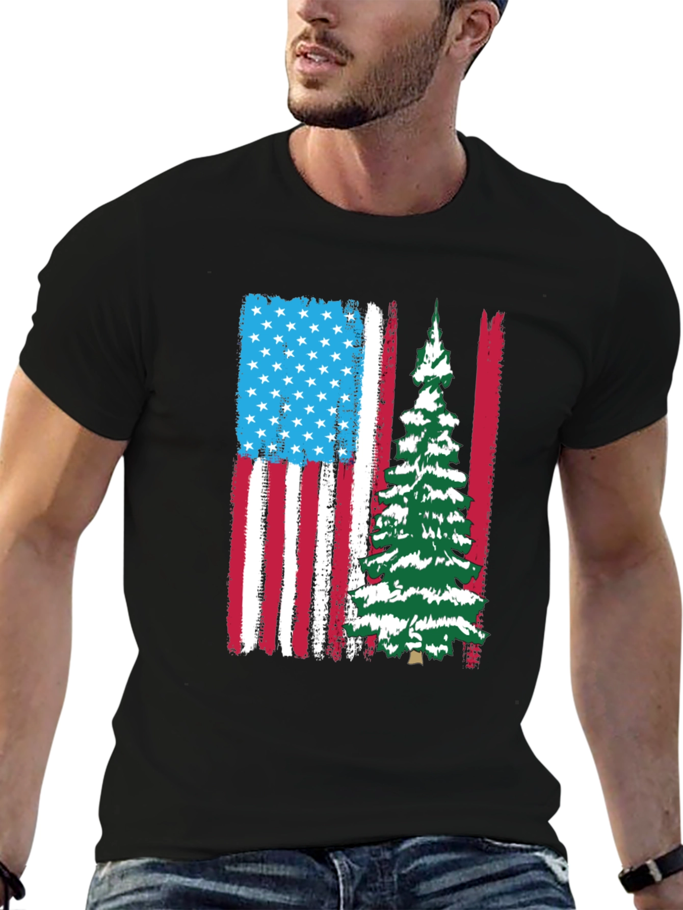 Patriotic Christmas Tree T-Shirt