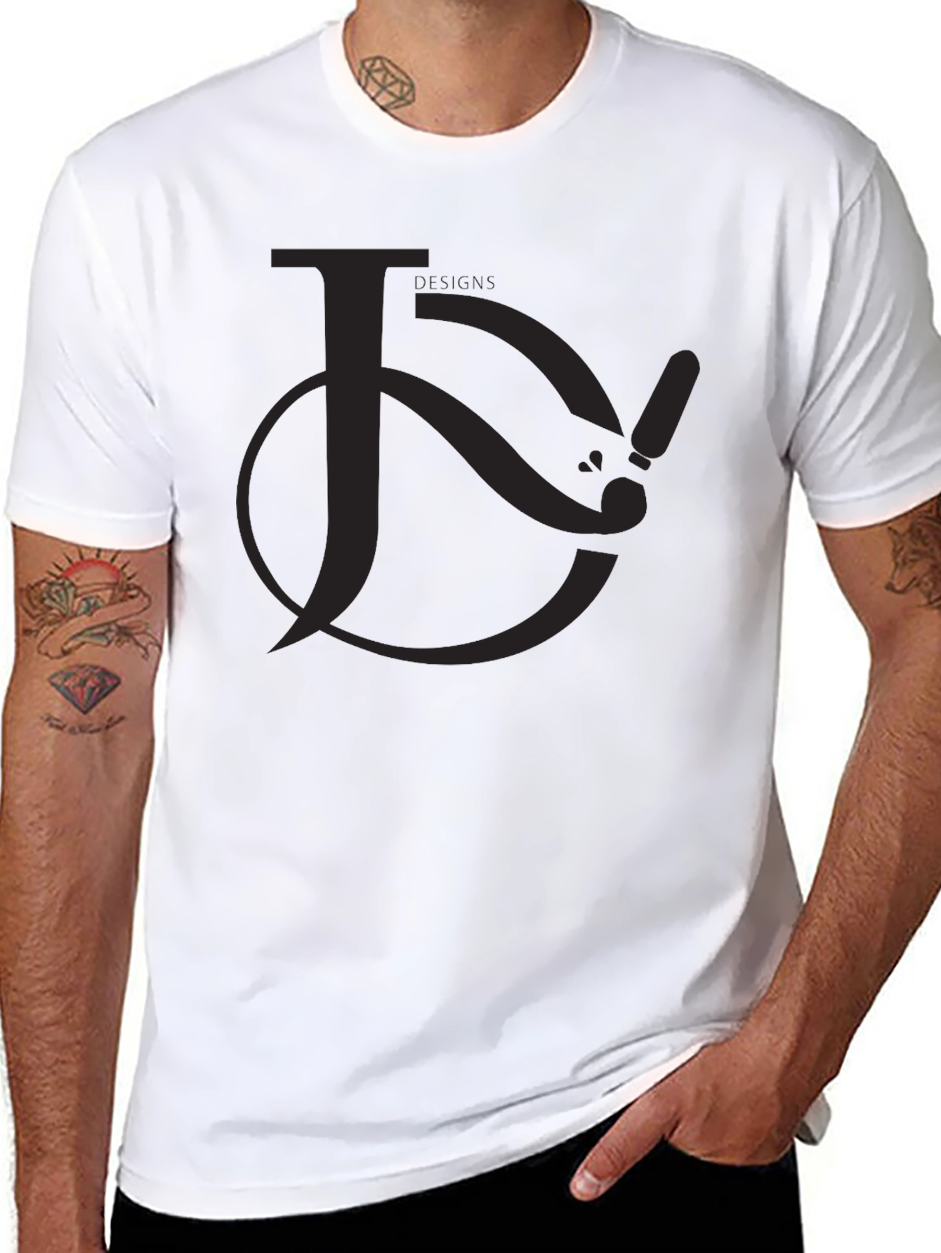 Black Graphic Tee - Unique Lettering