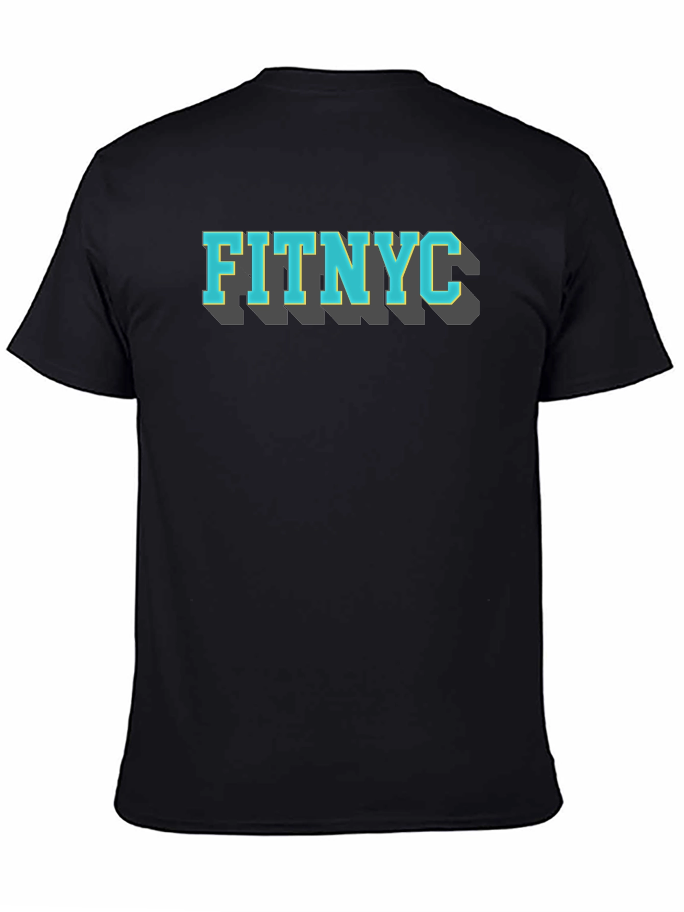 FITNYC Graphic Tee - Black Cotton T-Shirt