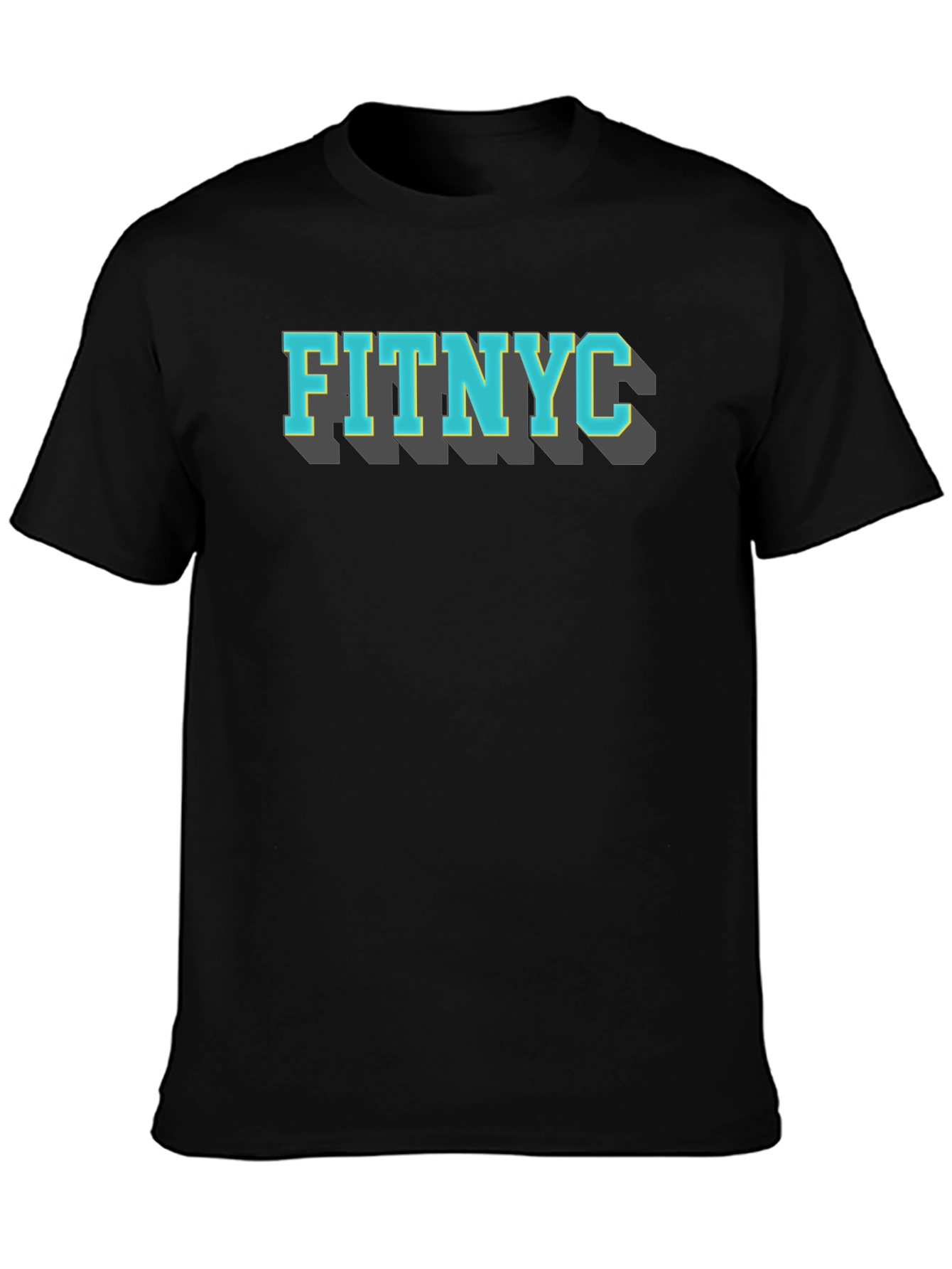 FITNYC Graphic Tee - Black Cotton T-Shirt