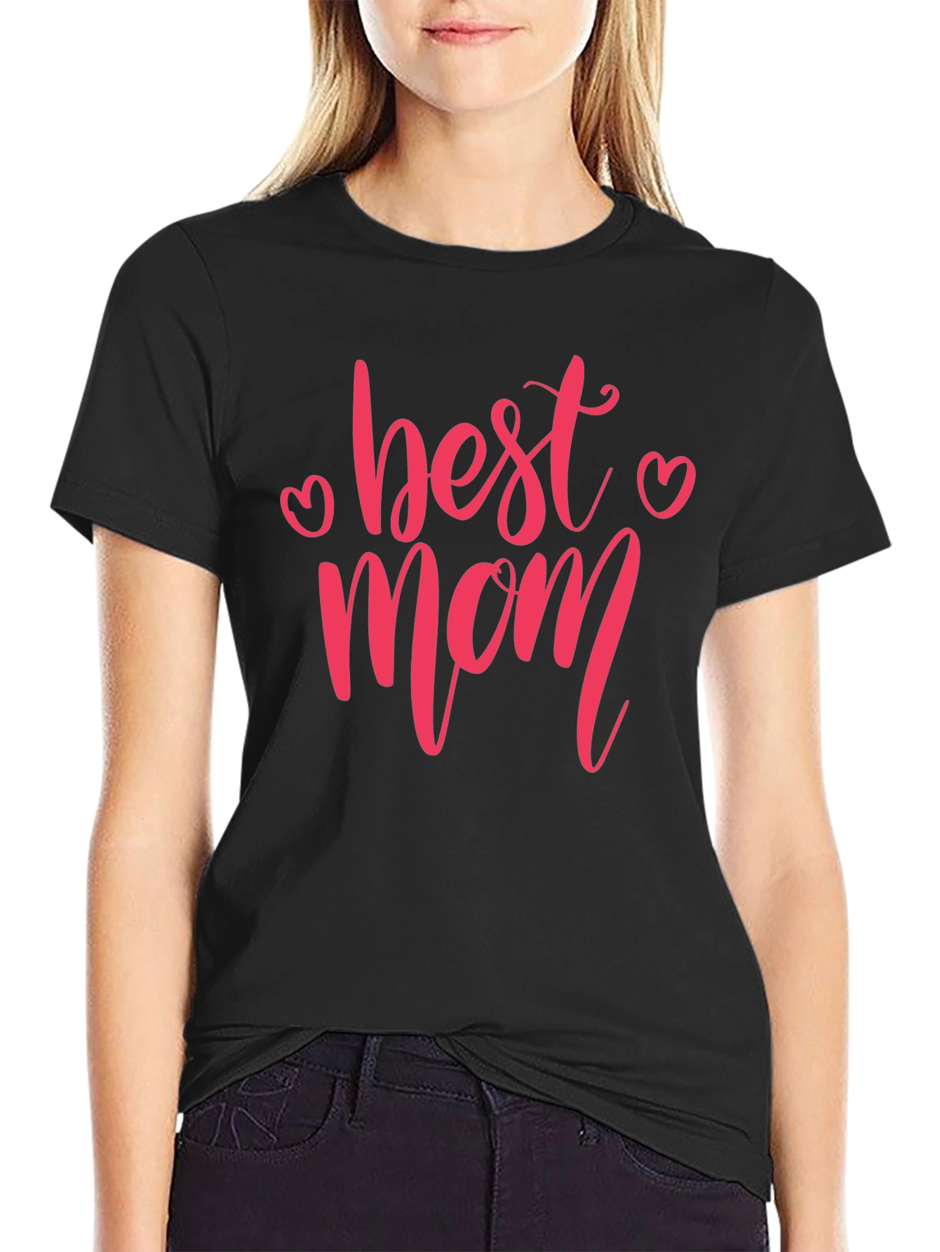 Best Mom Graphic Tee - Black T-Shirt